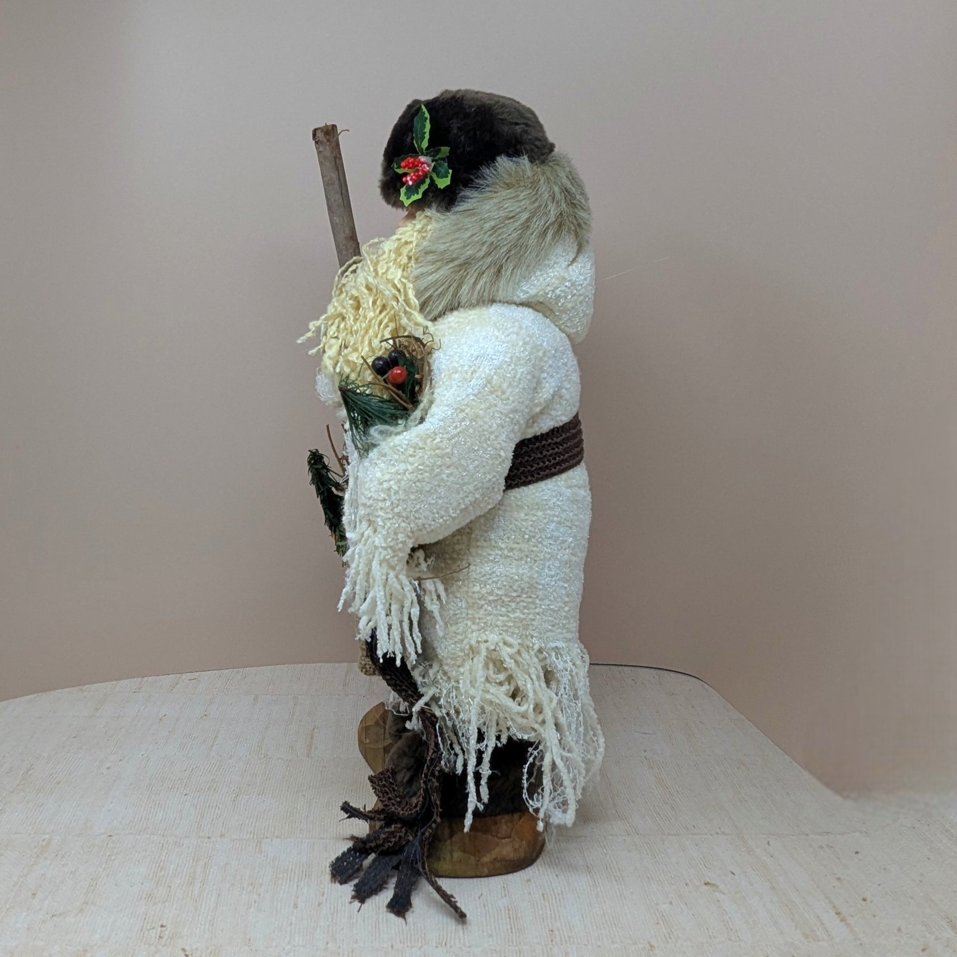 2000 Grandeur Noel Fabric Santa – Serene  Rustic Holiday Decor