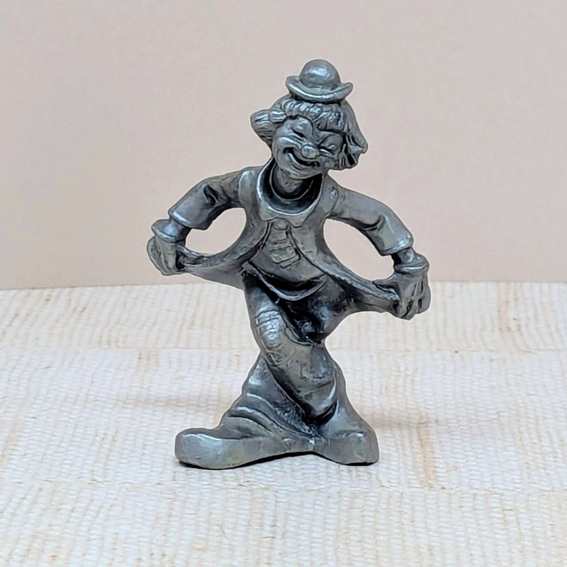 1980s Pewter Clown Figurine Set 