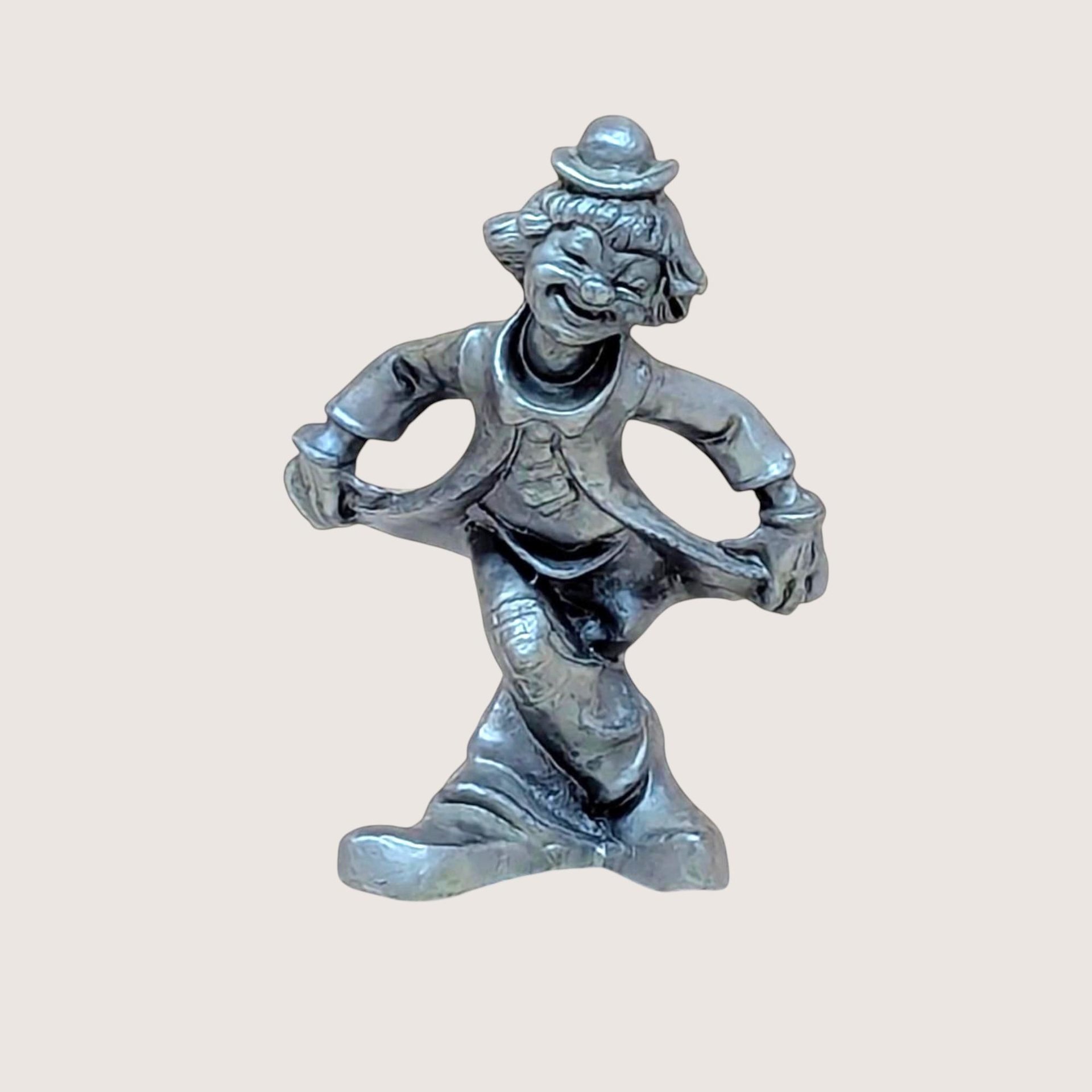 1980s Pewter Clown Figurine Set 
