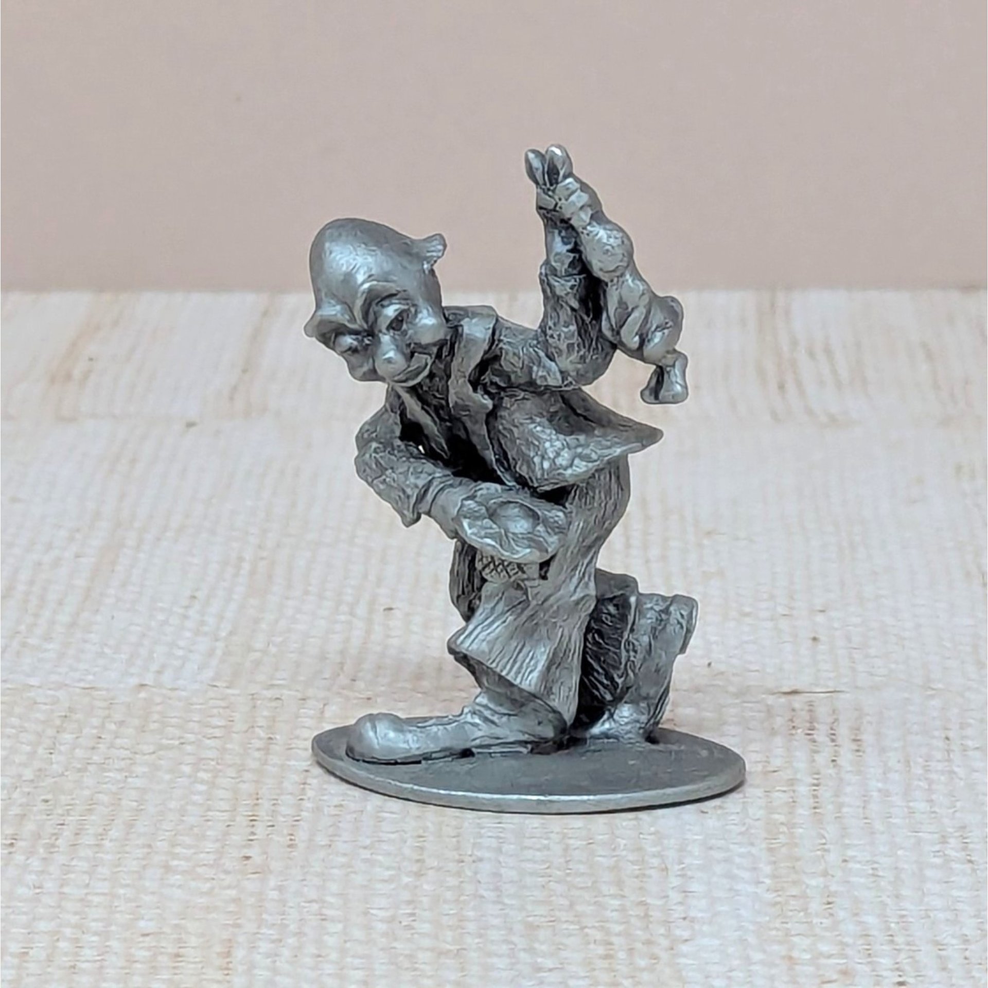 1980s Pewter Clown Figurine Set 
