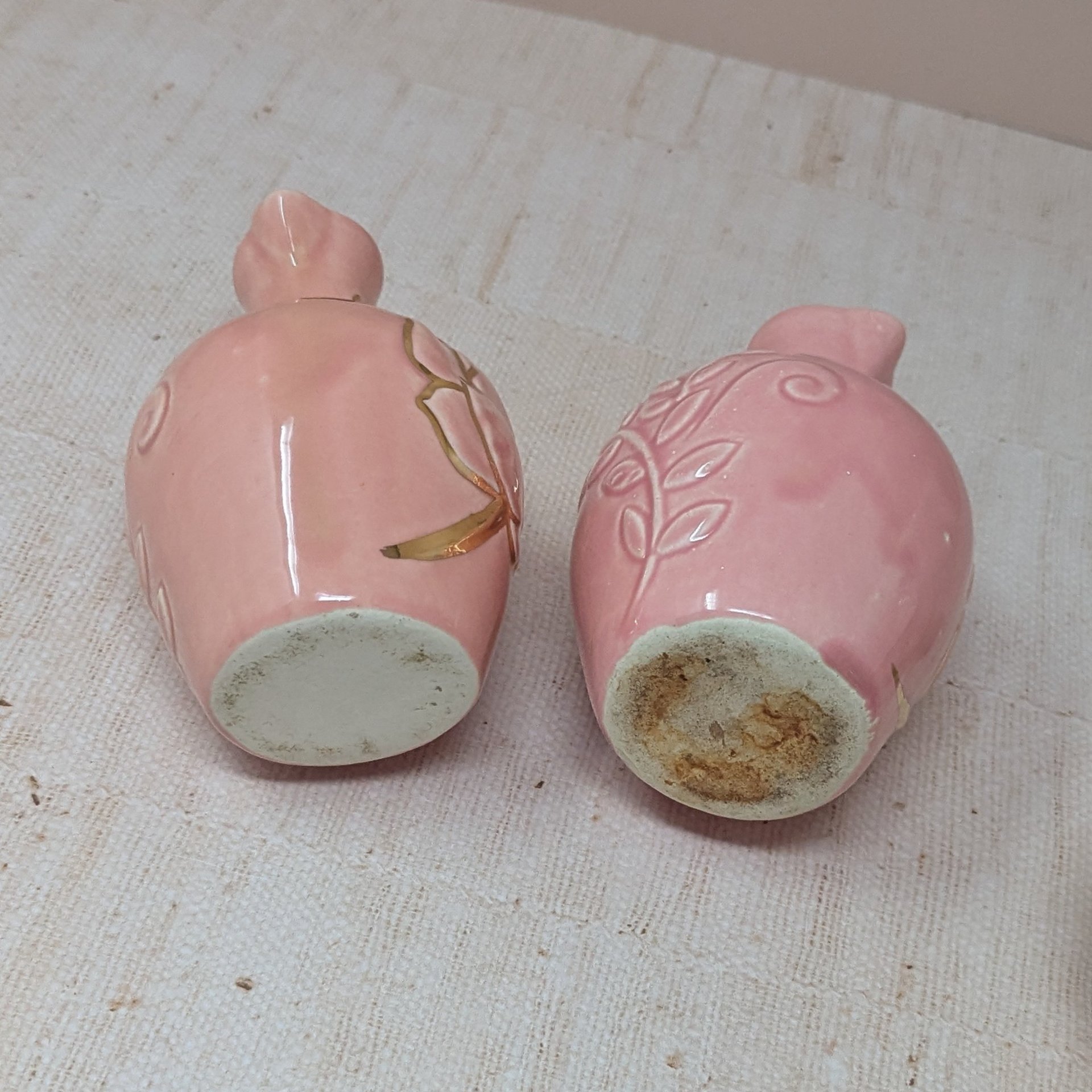 1940s Hull Magnolia & Pink Pitcher Trio – Mid Century Spring Decor