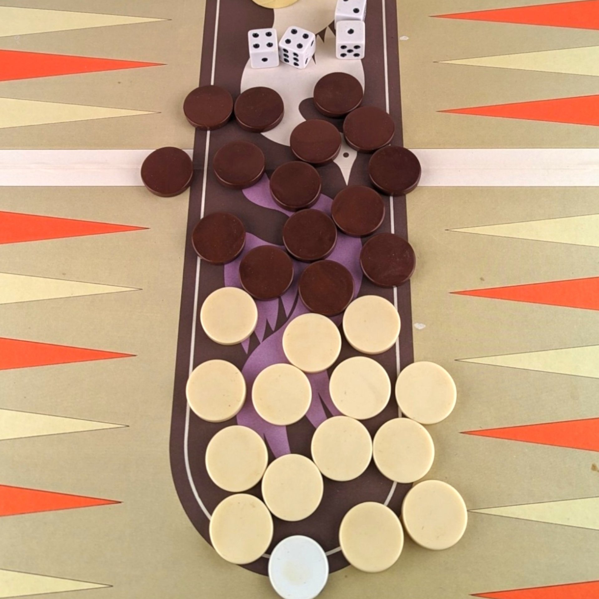 1975 Selchow and Righter Backgammon Game