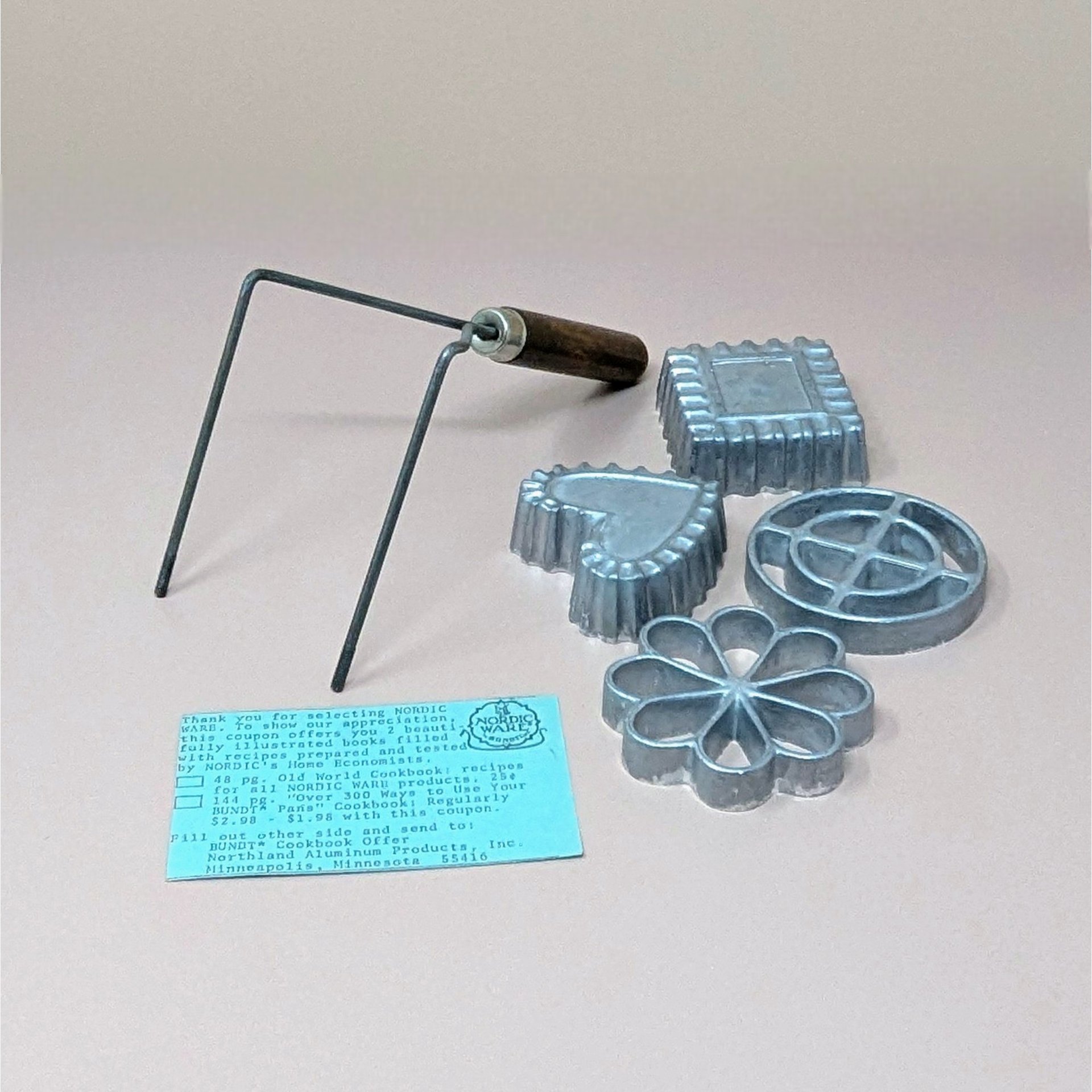 Nordic Ware Double Rosette & Timbale Iron – Vintage Heavy Aluminum Baker's Set