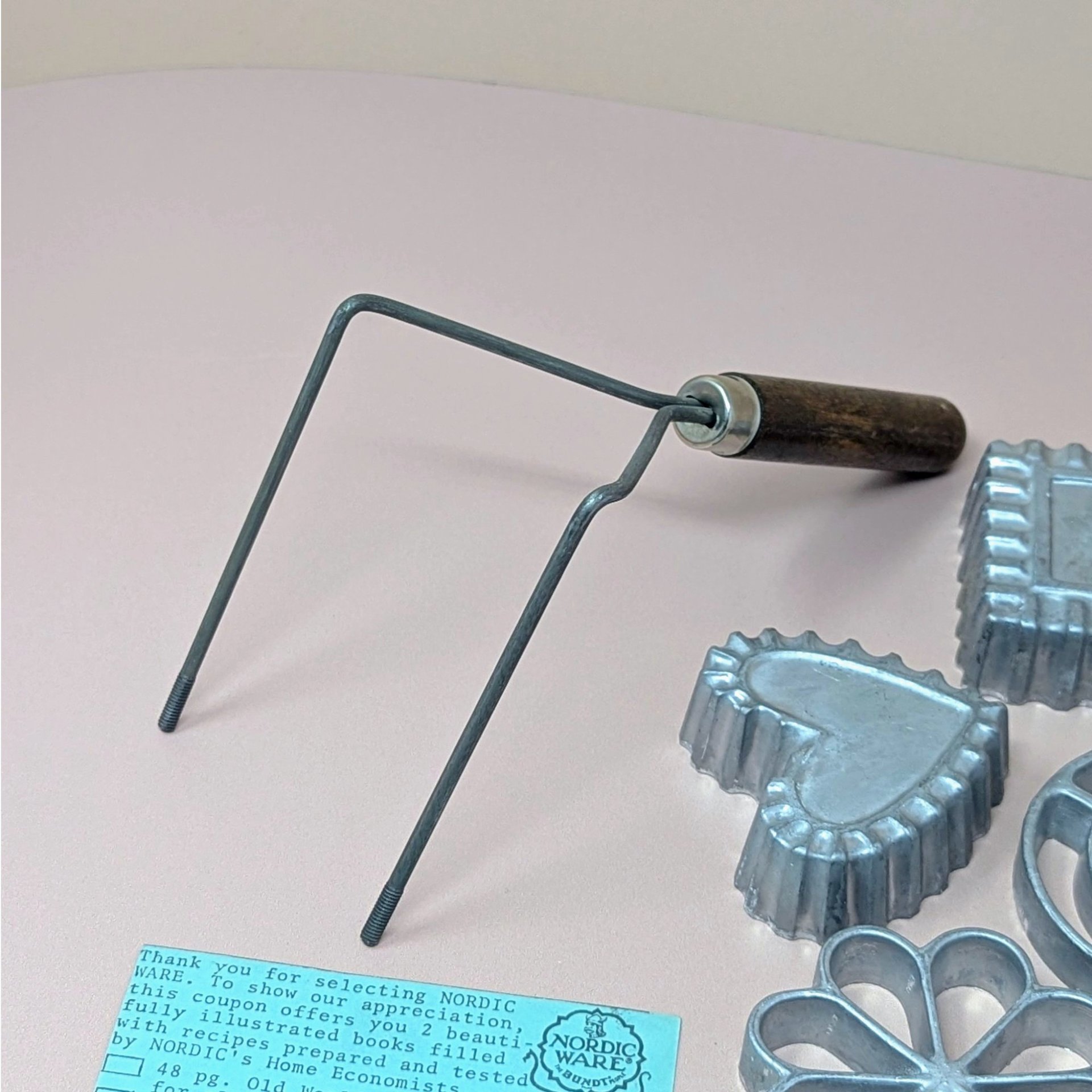 Nordic Ware Double Rosette & Timbale Iron – Vintage Heavy Aluminum Baker's Set