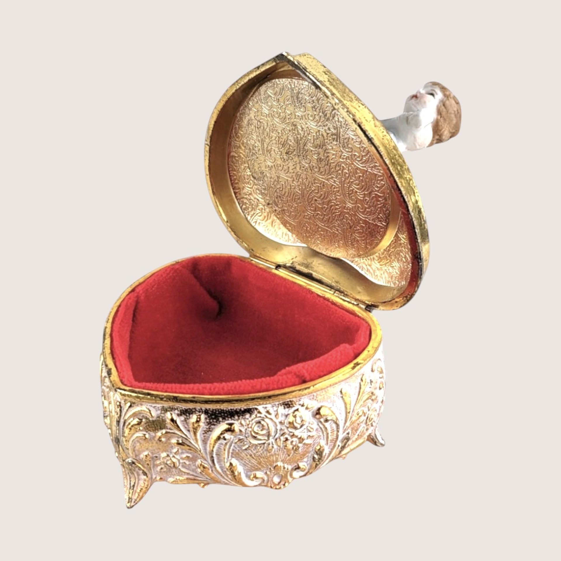 1970s Hollywood Regency Cherub Trinket Box 