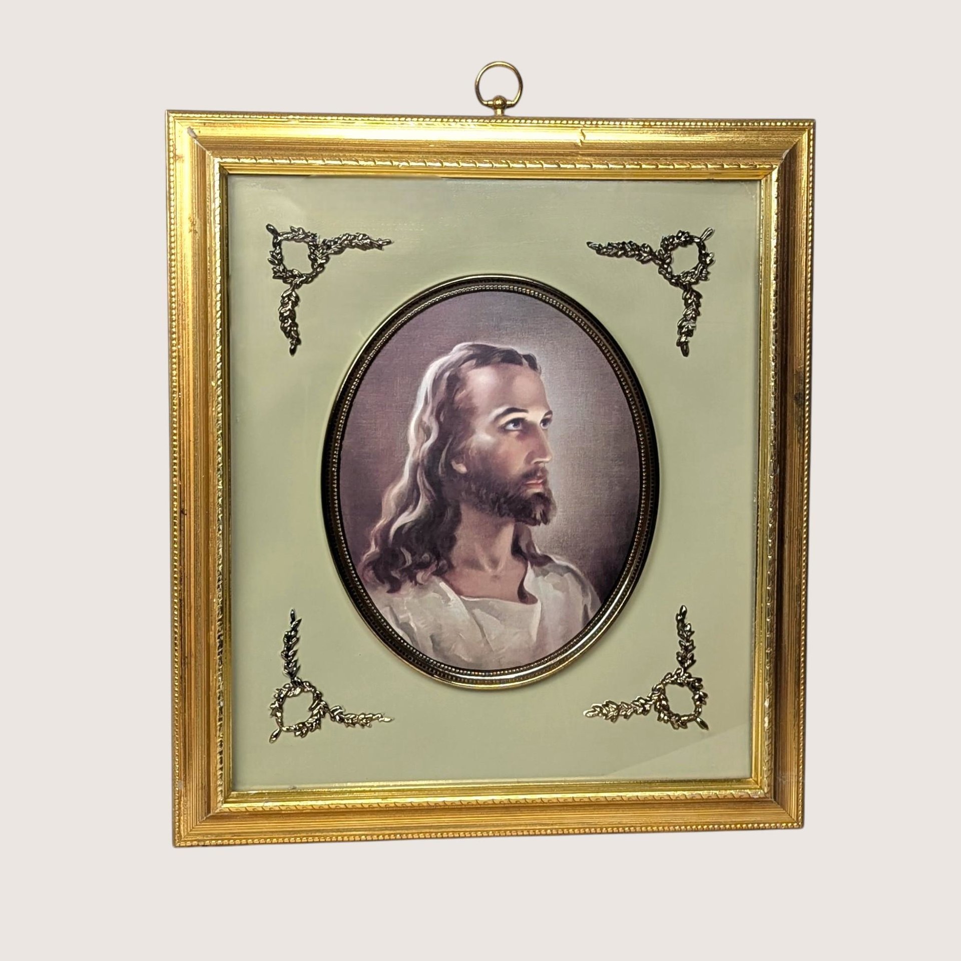 1950s Turner Head of Christ Framed Warner Sallman Lithograph
