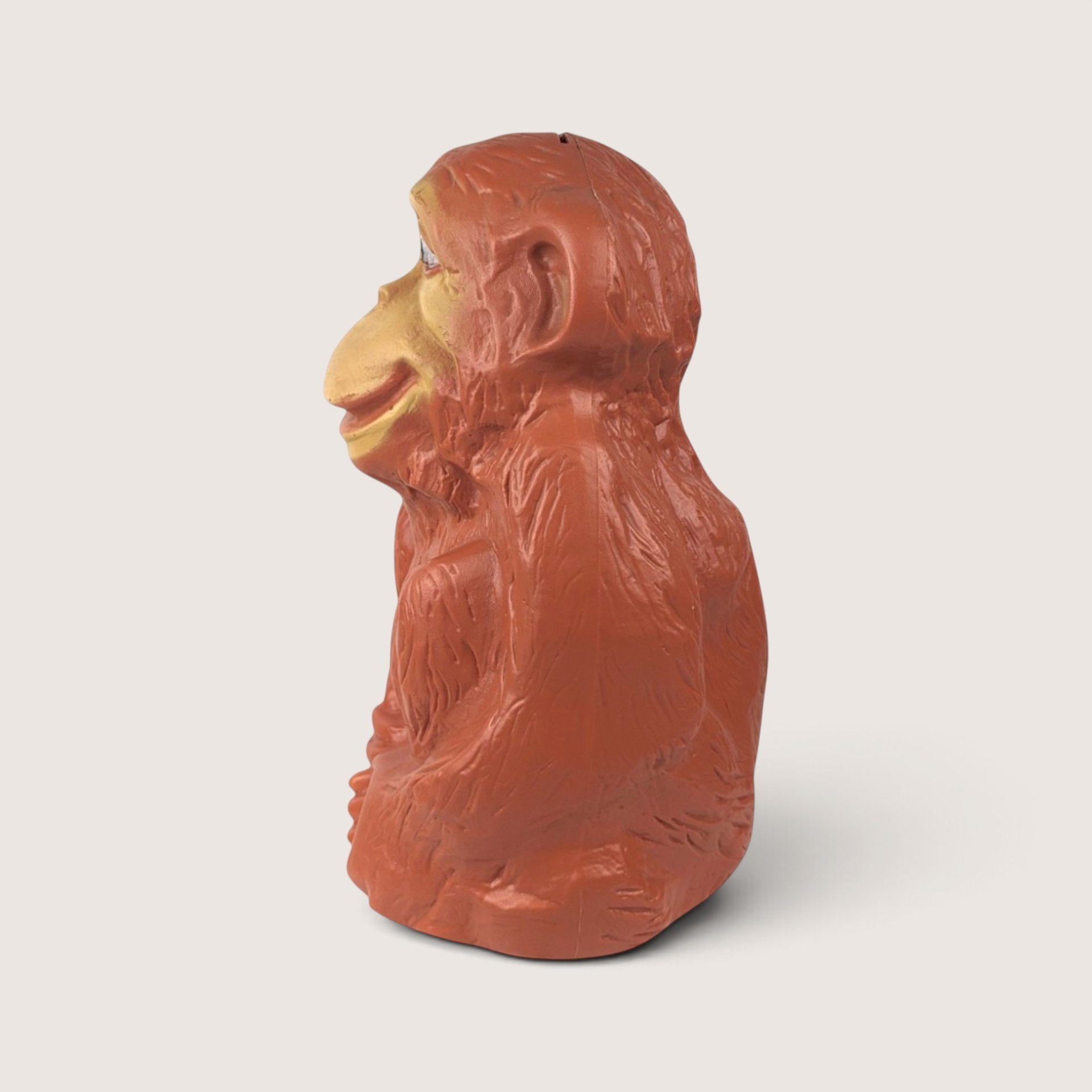 Vintage Wing Inc Plastic Monkey Bank: Retro Toy Coin Holder