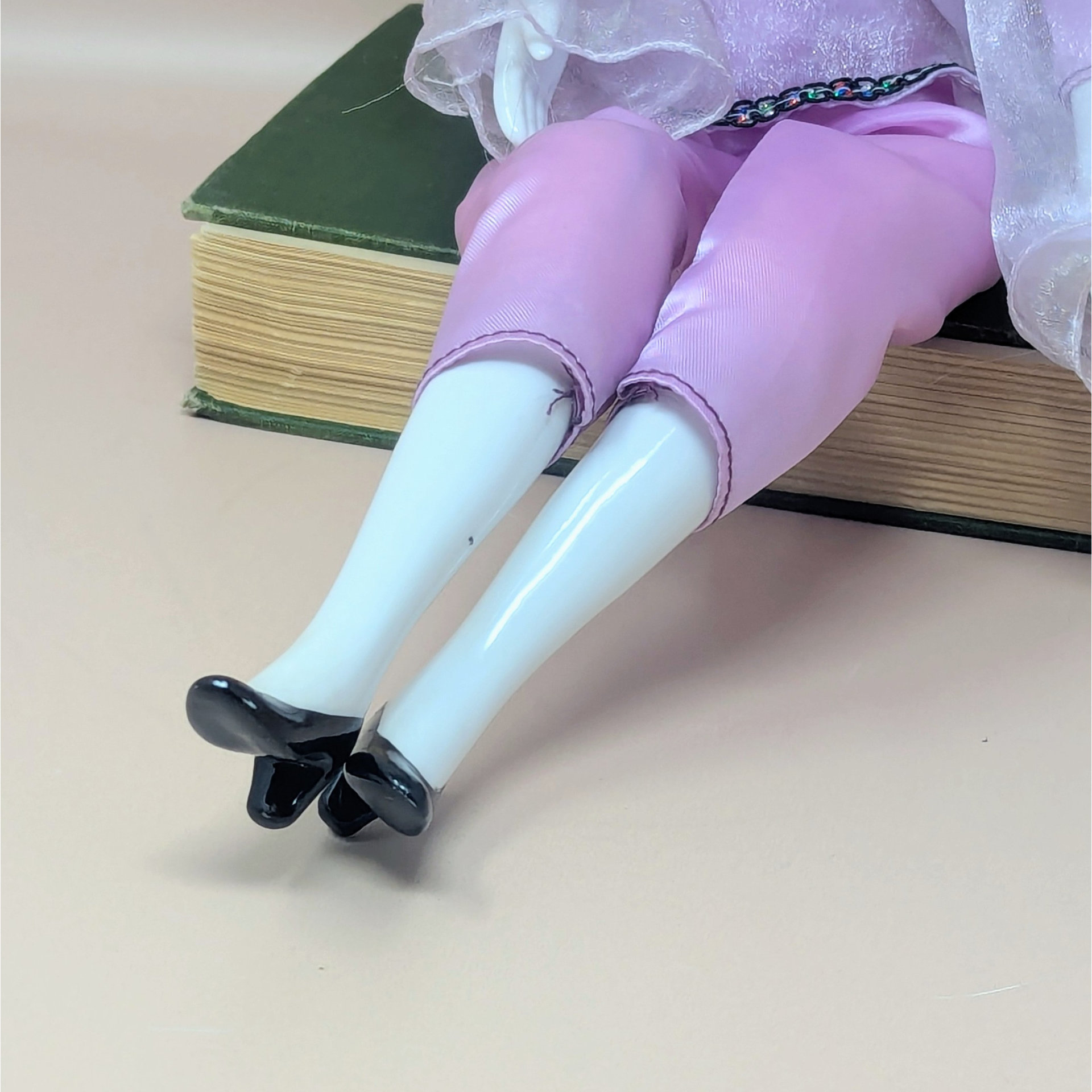 1980 Pink Pierrot Porcelain Clown Doll