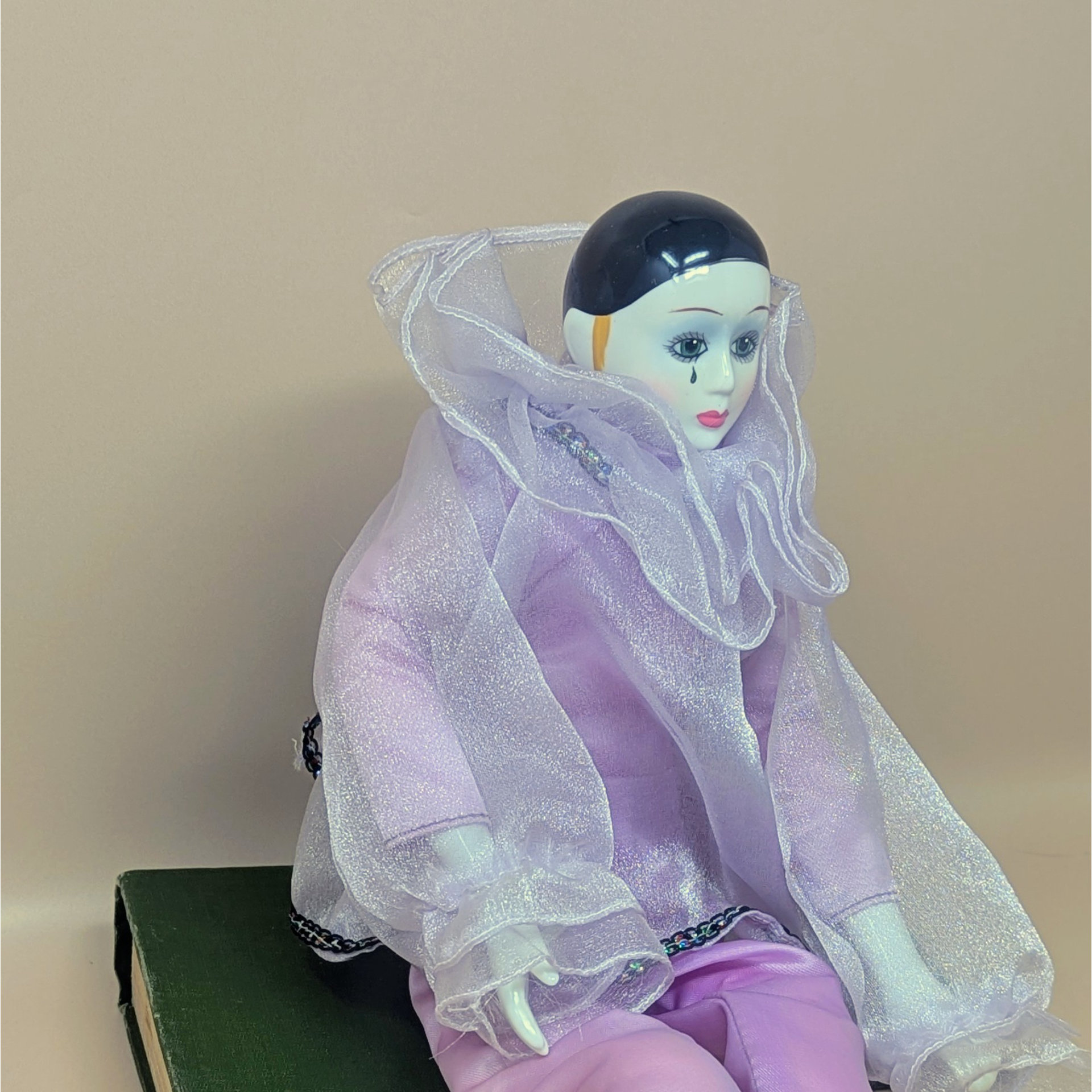 1980 Pink Pierrot Porcelain Clown Doll