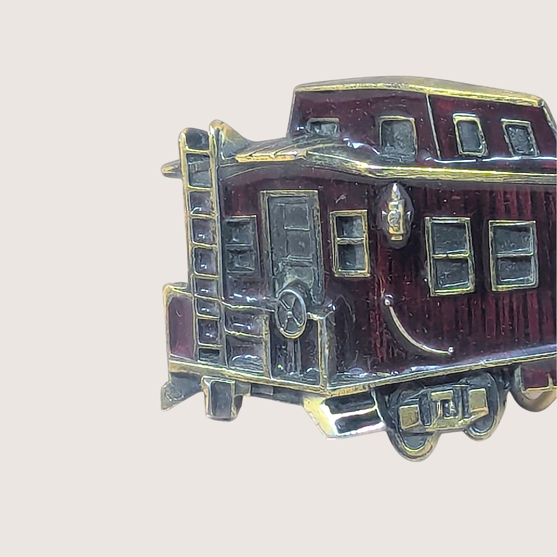 1976 Chicago Caboose Enamel and Metal Belt Buckle