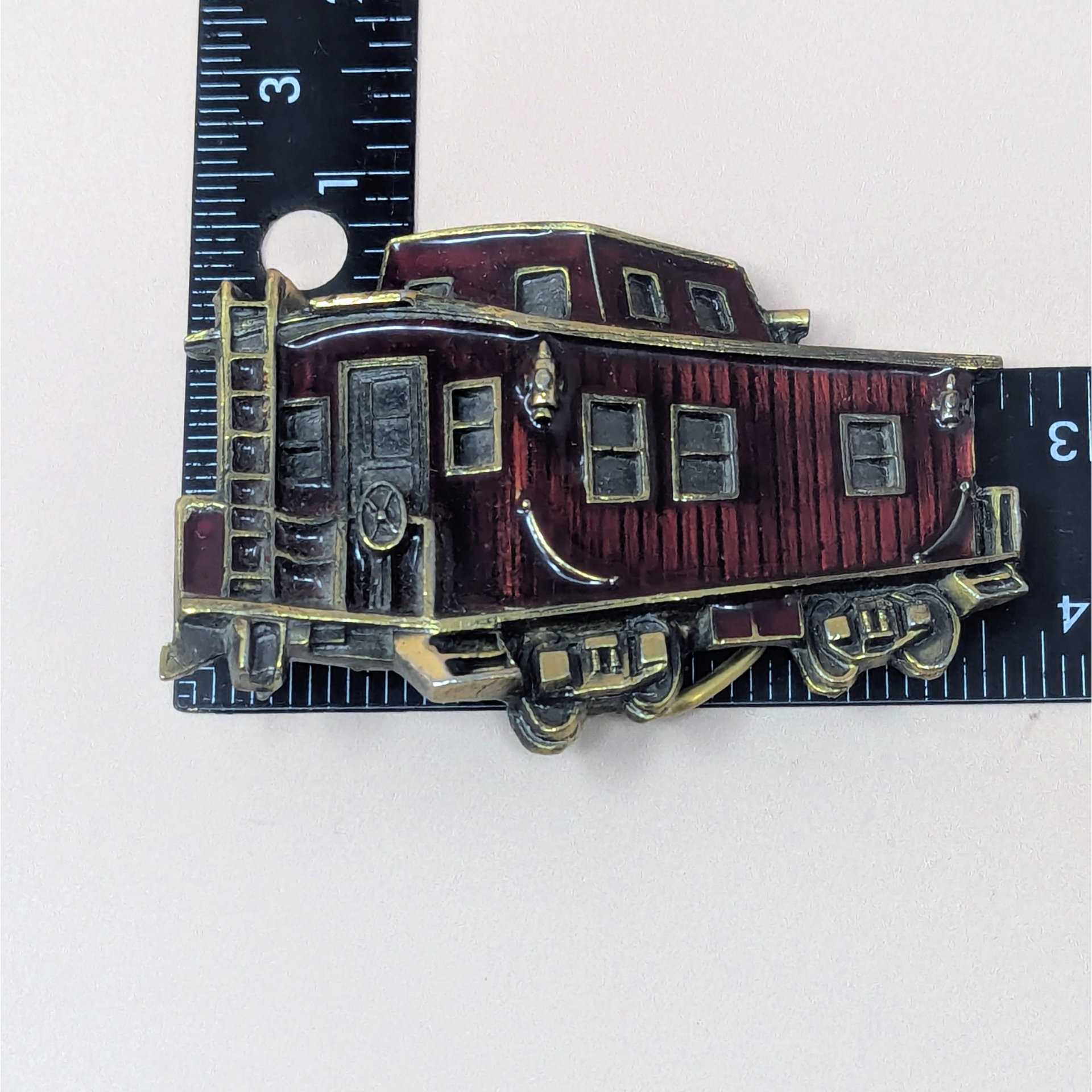 1976 Chicago Caboose Enamel and Metal Belt Buckle