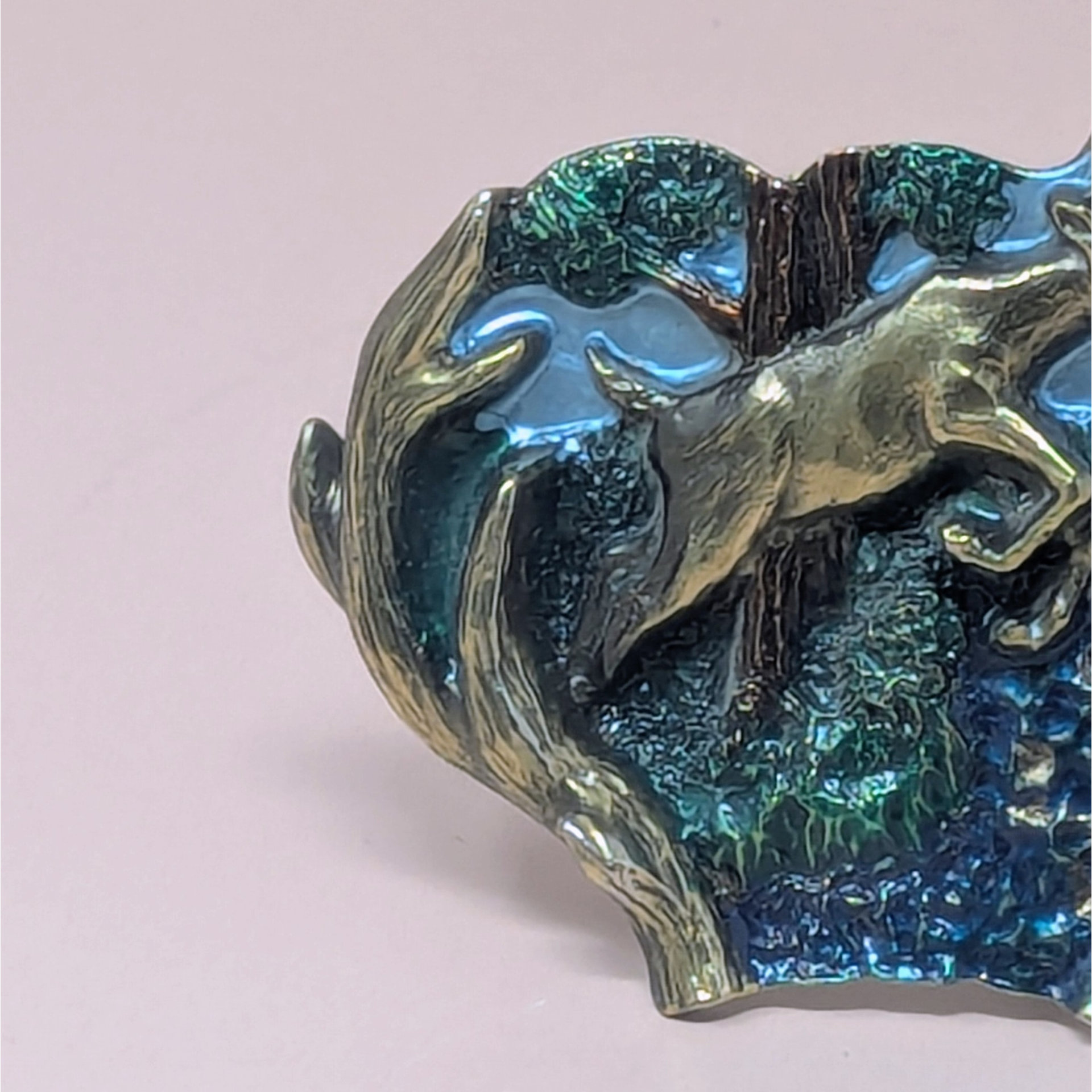 1982 Great American Buckle Co Leaping Deer Belt Buckle