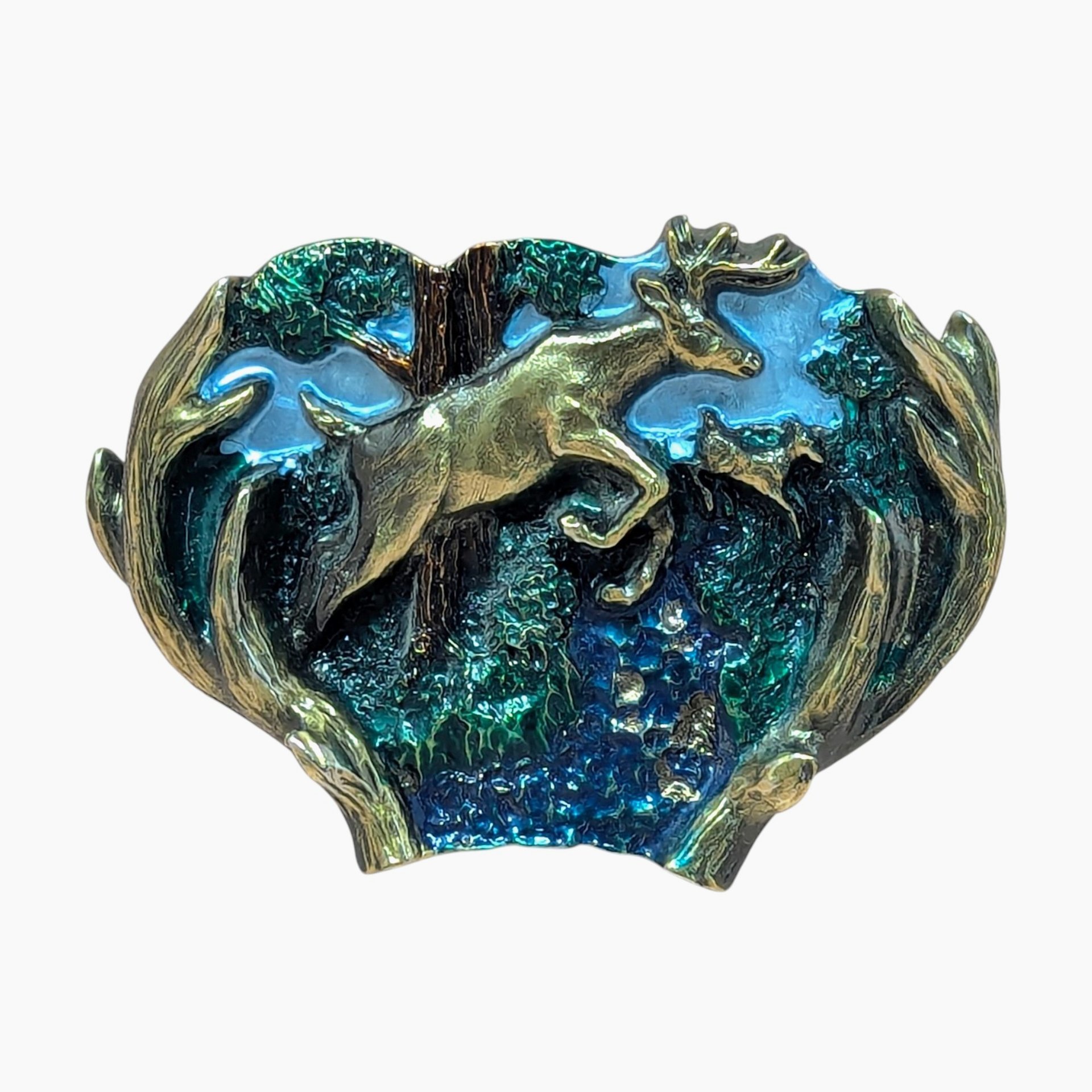 1982 Great American Buckle Co Deer – 1980s Outdoor Heritage Piece