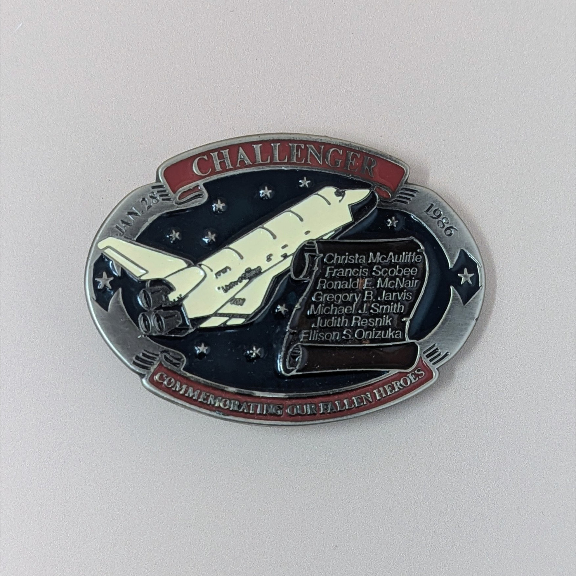 1986 Space Shuttle Challenger Belt Buckle