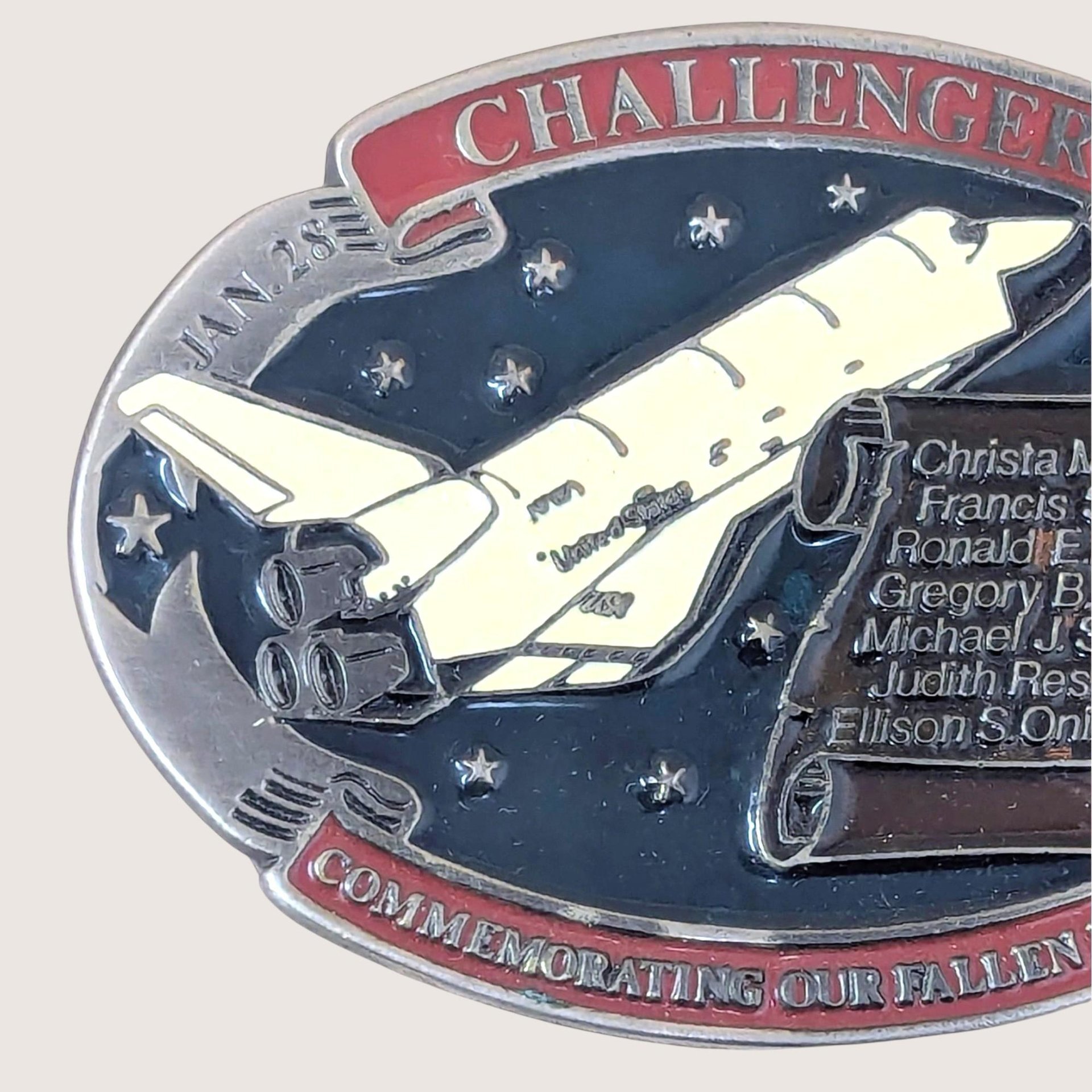 1986 Space Shuttle Challenger Belt Buckle