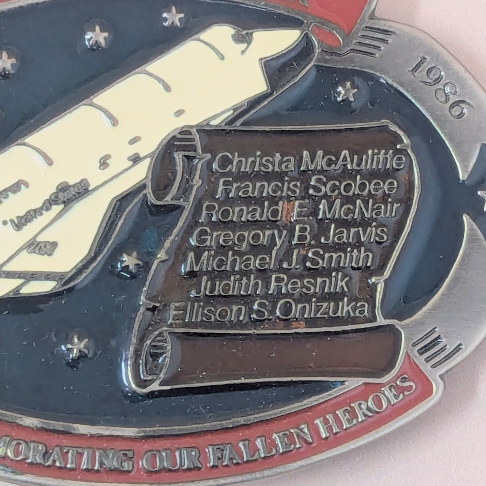 1986 Space Shuttle Challenger Belt Buckle