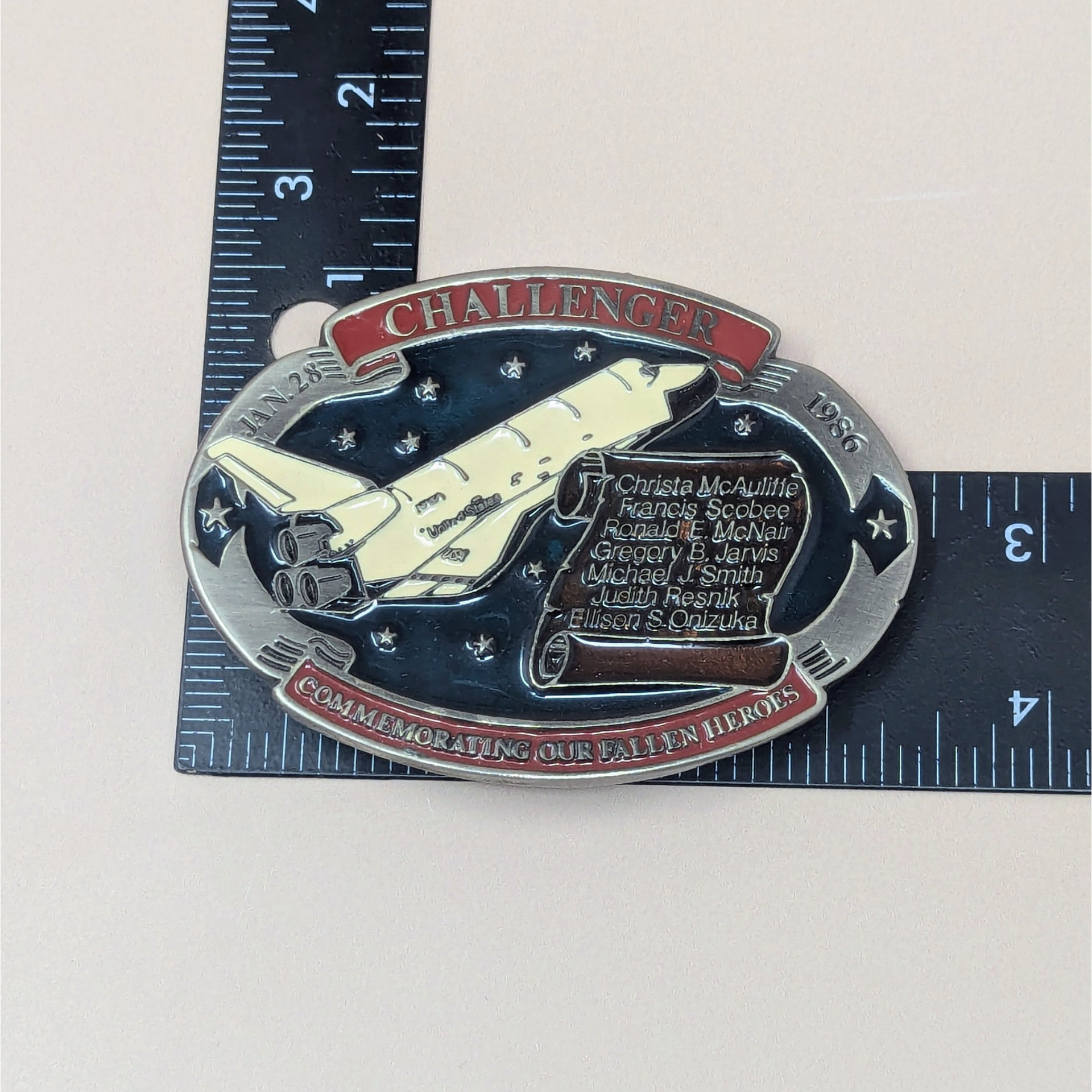 1986 Space Shuttle Challenger Belt Buckle