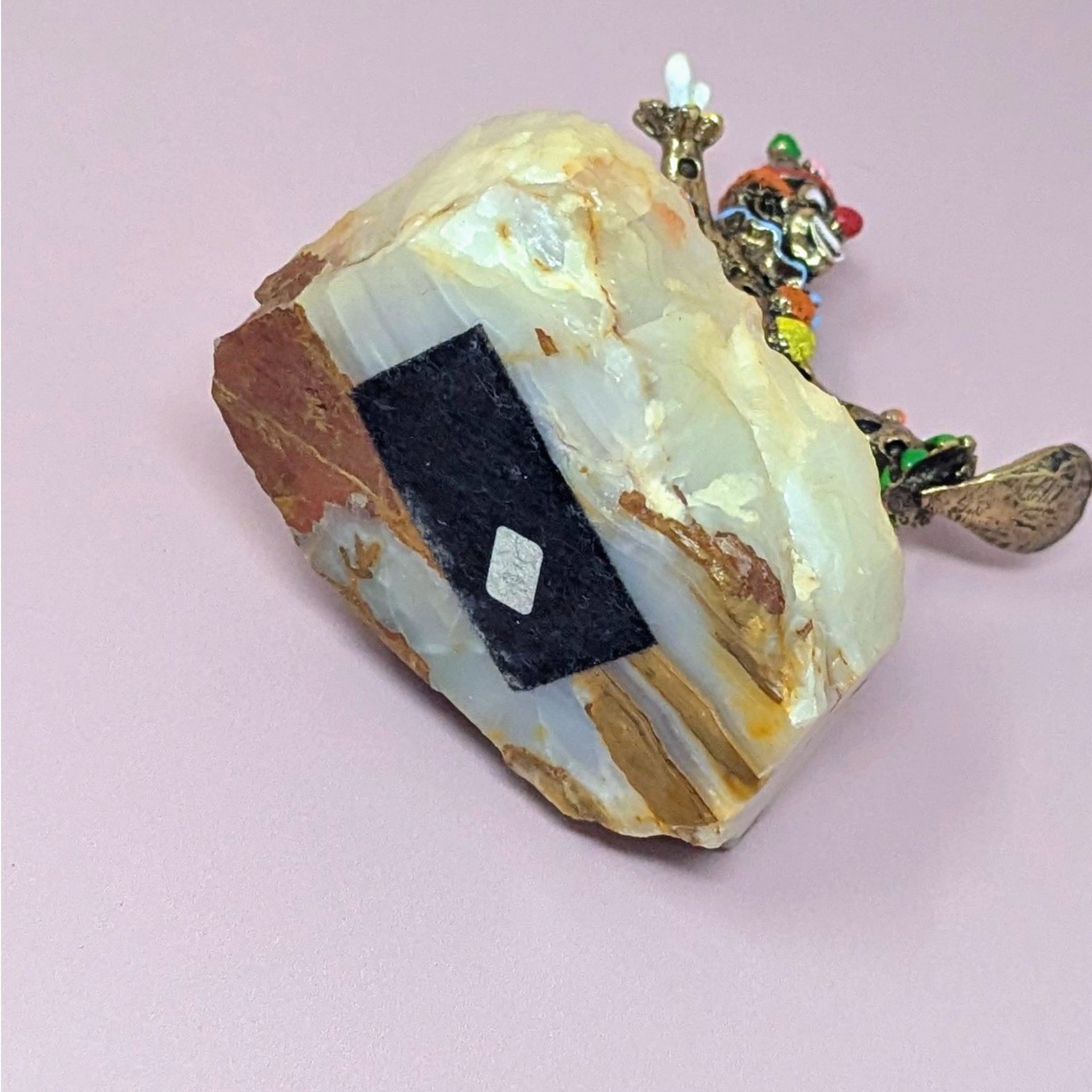 Vintage Ron Lee Dancing Pinky Clown: 24K Gold Plate & Marble