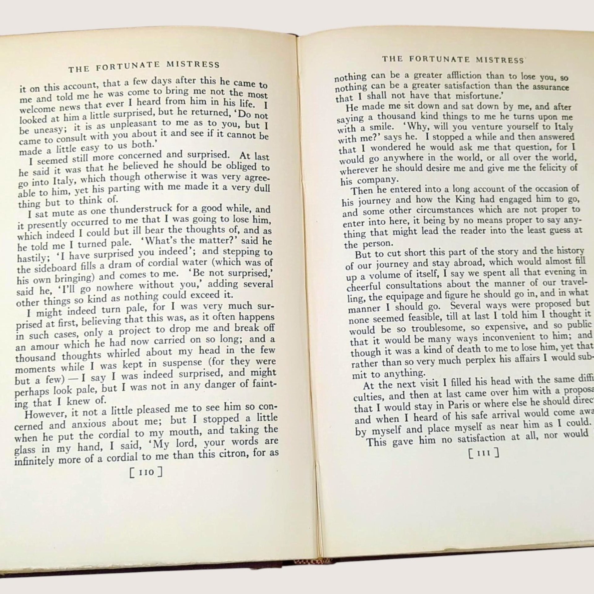 1924 The Fortunate Mistress by Daniel Defoe Hardcover Book