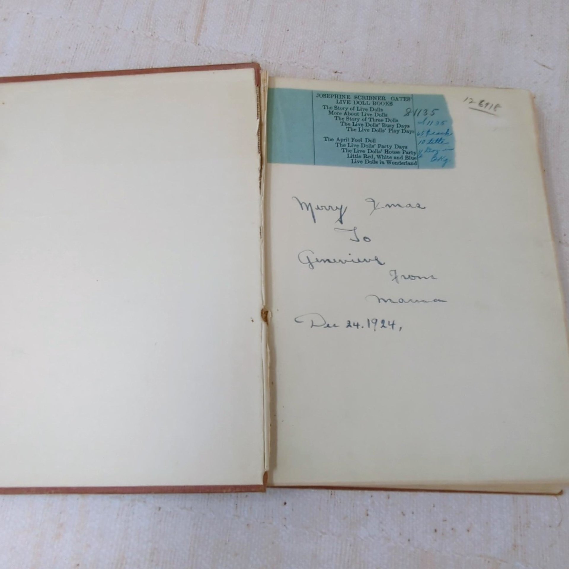1905 Josephine Scribner Gates: The Story of the Three Dolls – Illustrated Volume