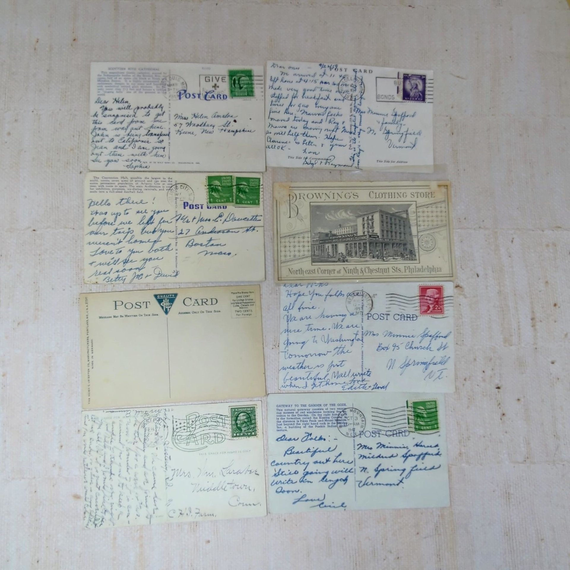 Vintage Mixed Postcards Ephemera Grab Bag – Lot of 40 