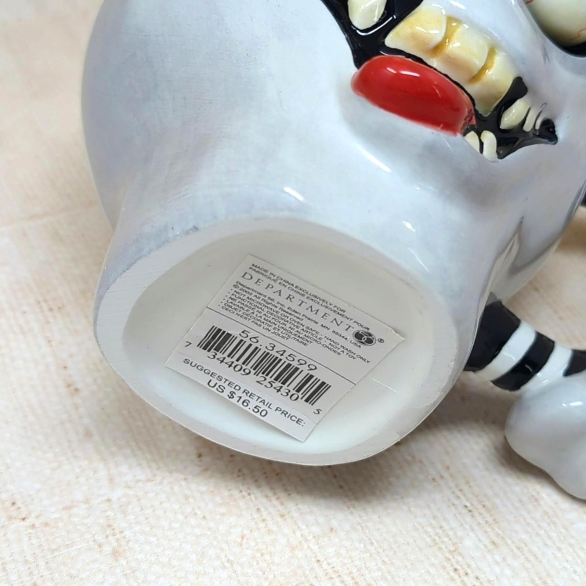 2002 Dept 56 Google Eye Skull Mug