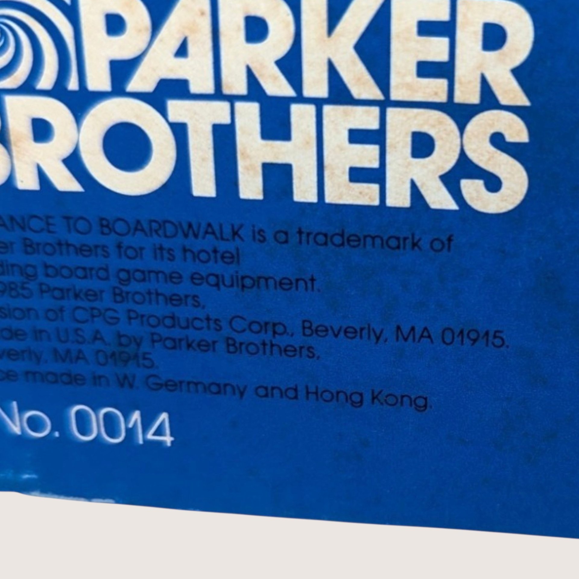 1985 Parker Brothers Advance to Boardwalk Game