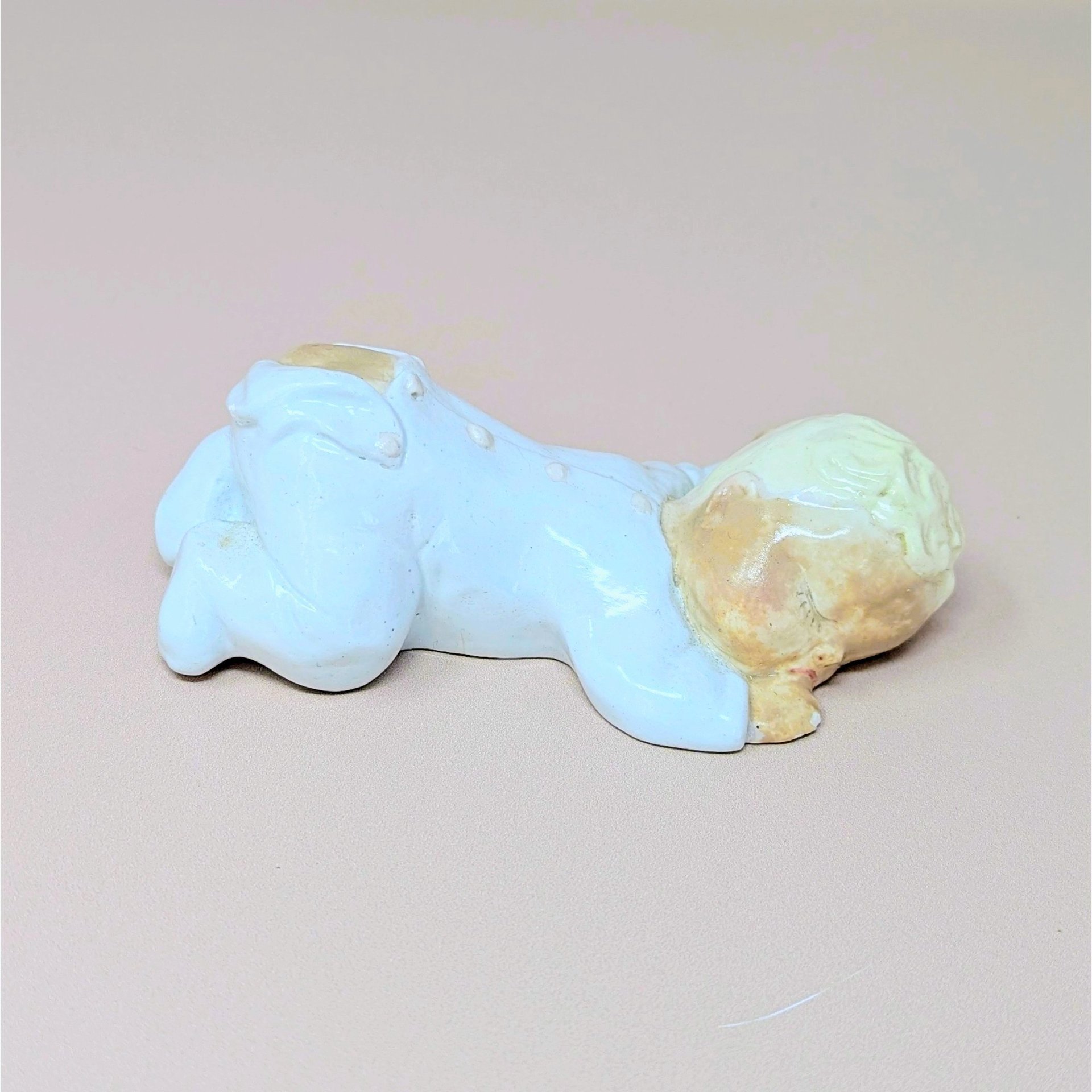 Vintage Chalkware Baby Figurine Pair