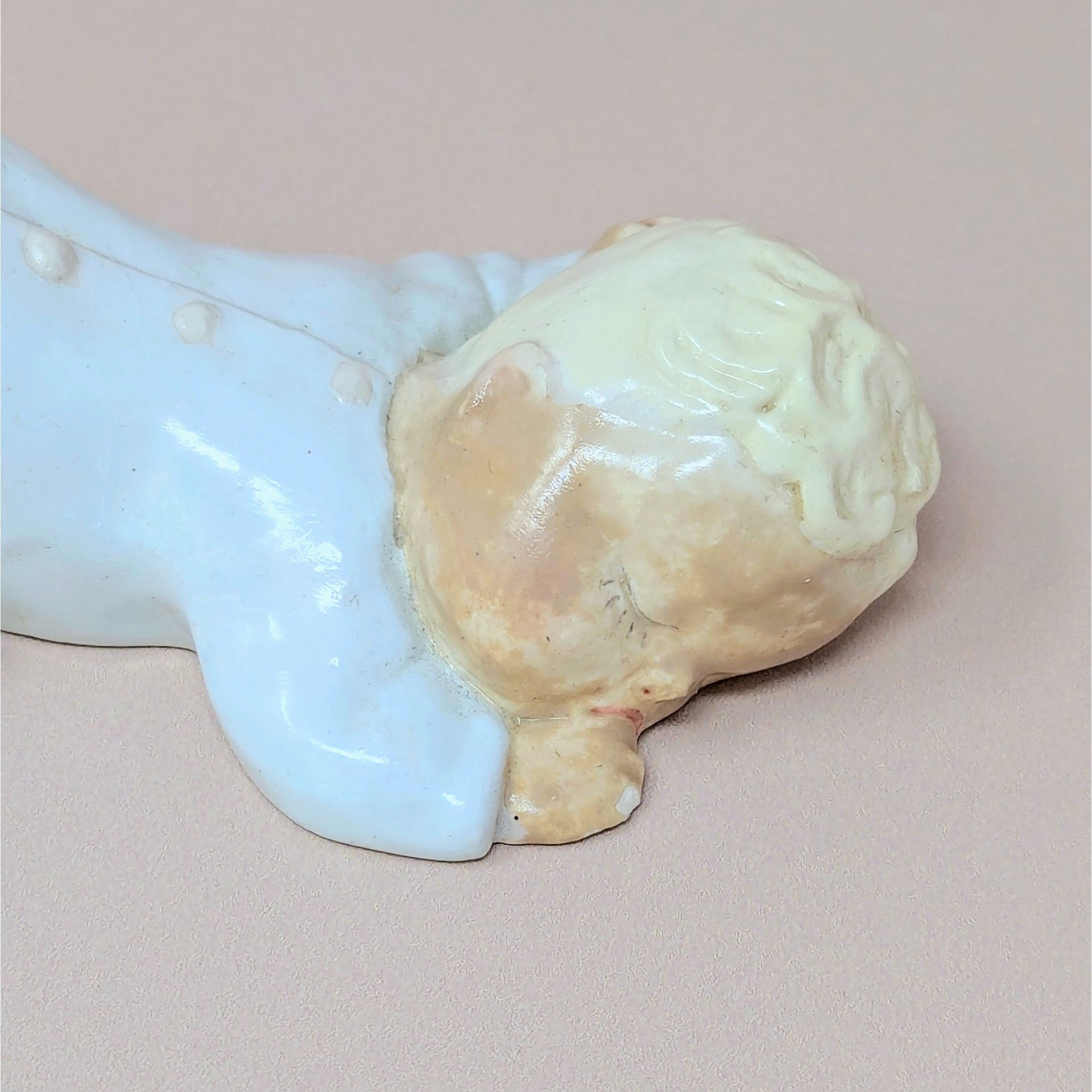 Vintage Chalkware Baby Figurine Pair