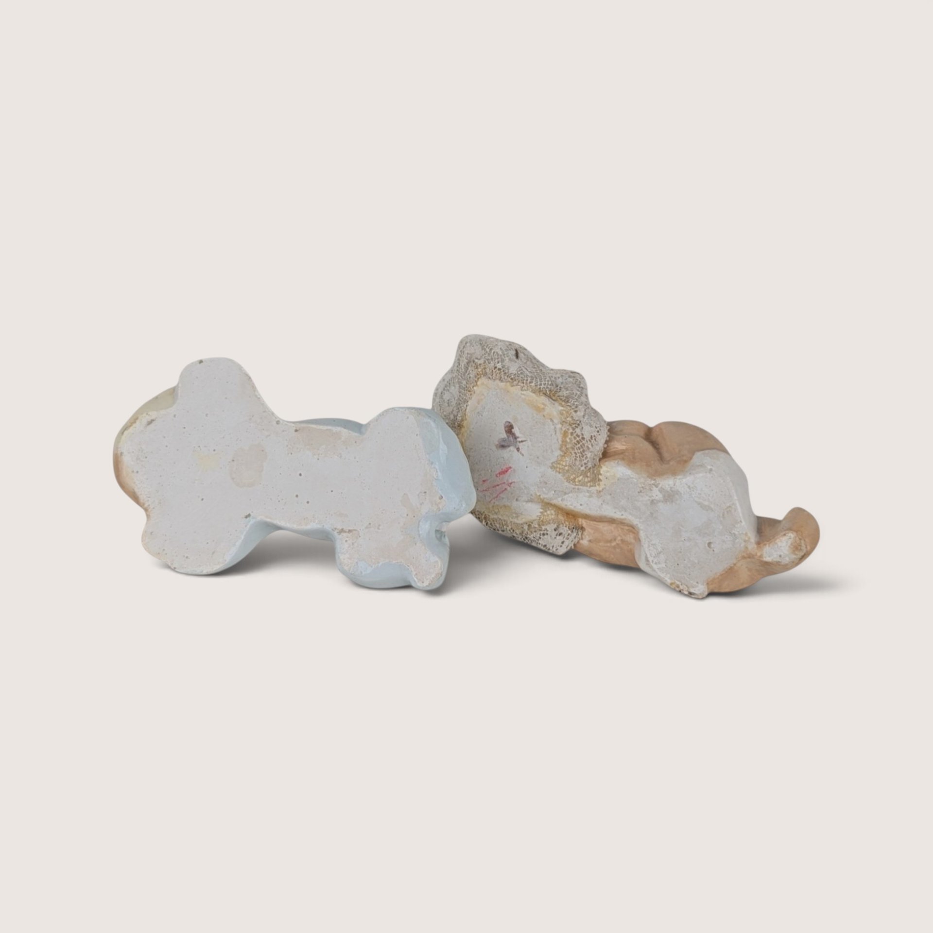 Vintage Pair of Chalkware Baby Figurines