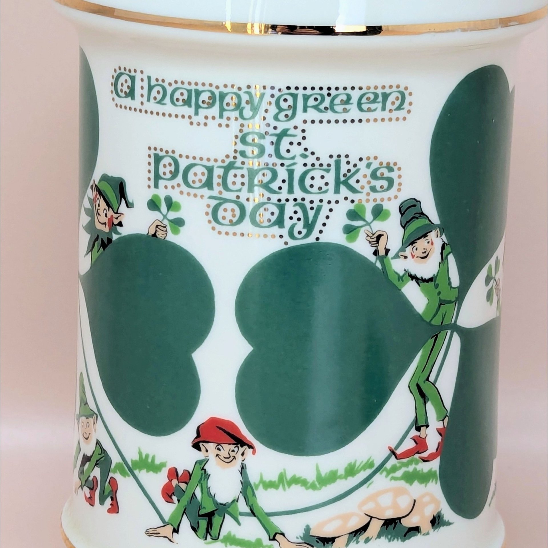 Old Commonwealth St. Patrick's Day Empty Porcelain Decanter