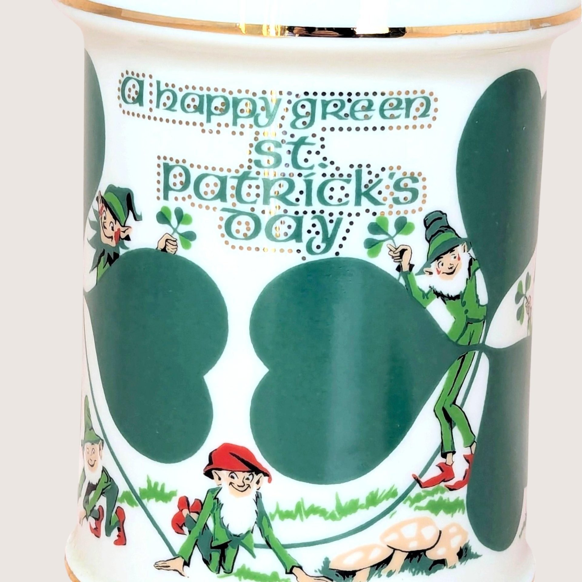 Old Commonwealth St. Patrick's Day Empty Porcelain Decanter