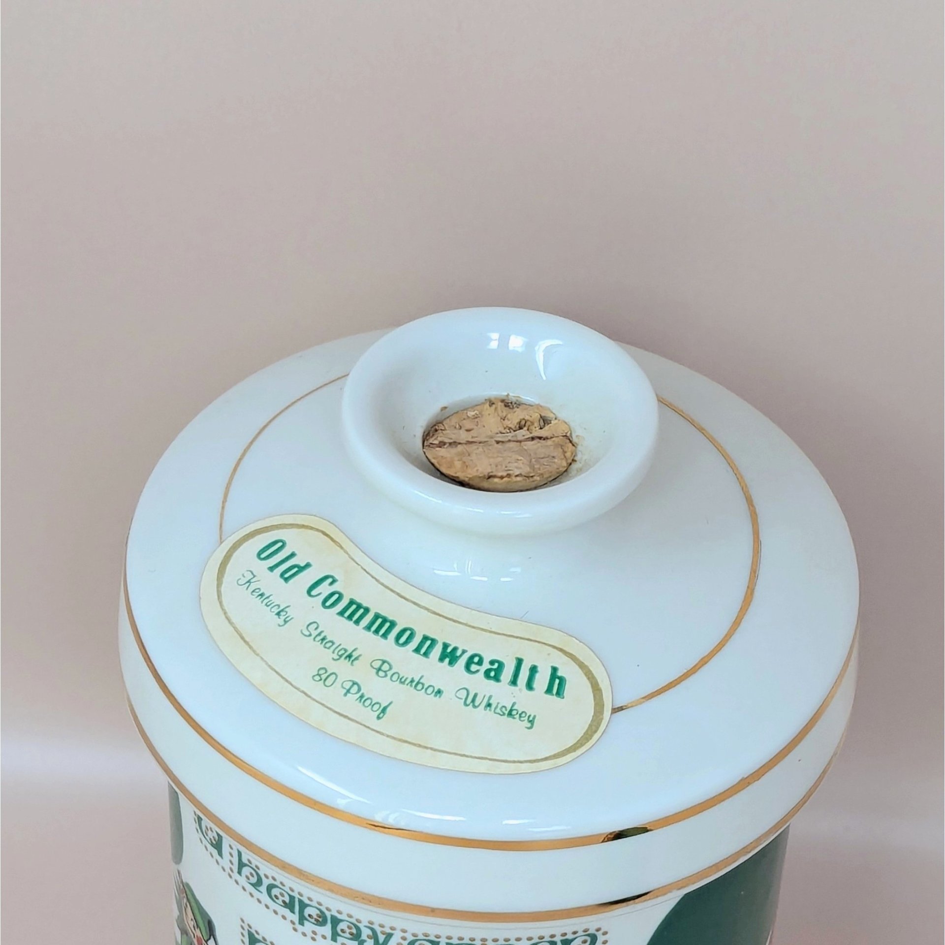 Old Commonwealth St. Patrick's Day Empty Porcelain Decanter
