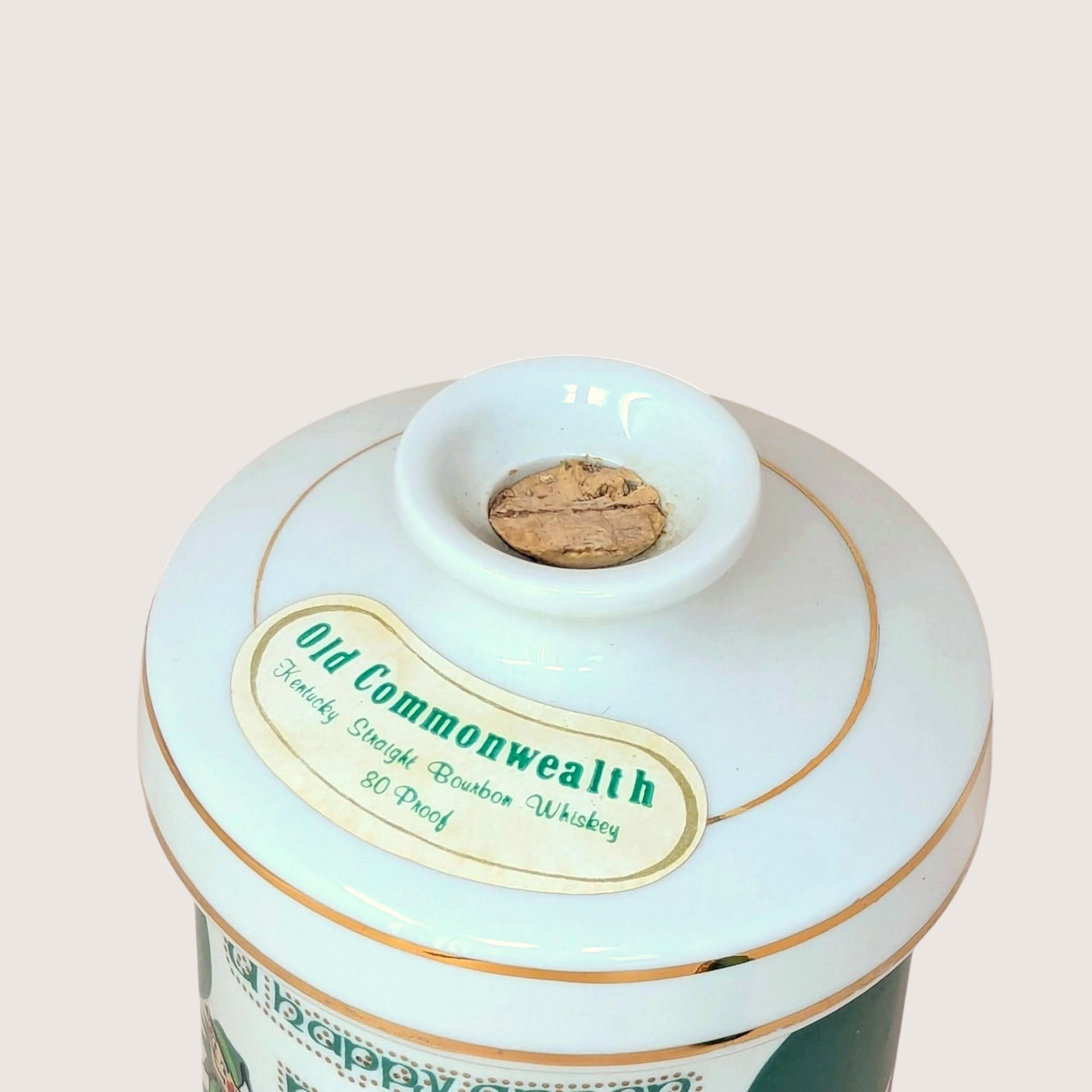 Old Commonwealth St. Patrick's Day Empty Porcelain Decanter
