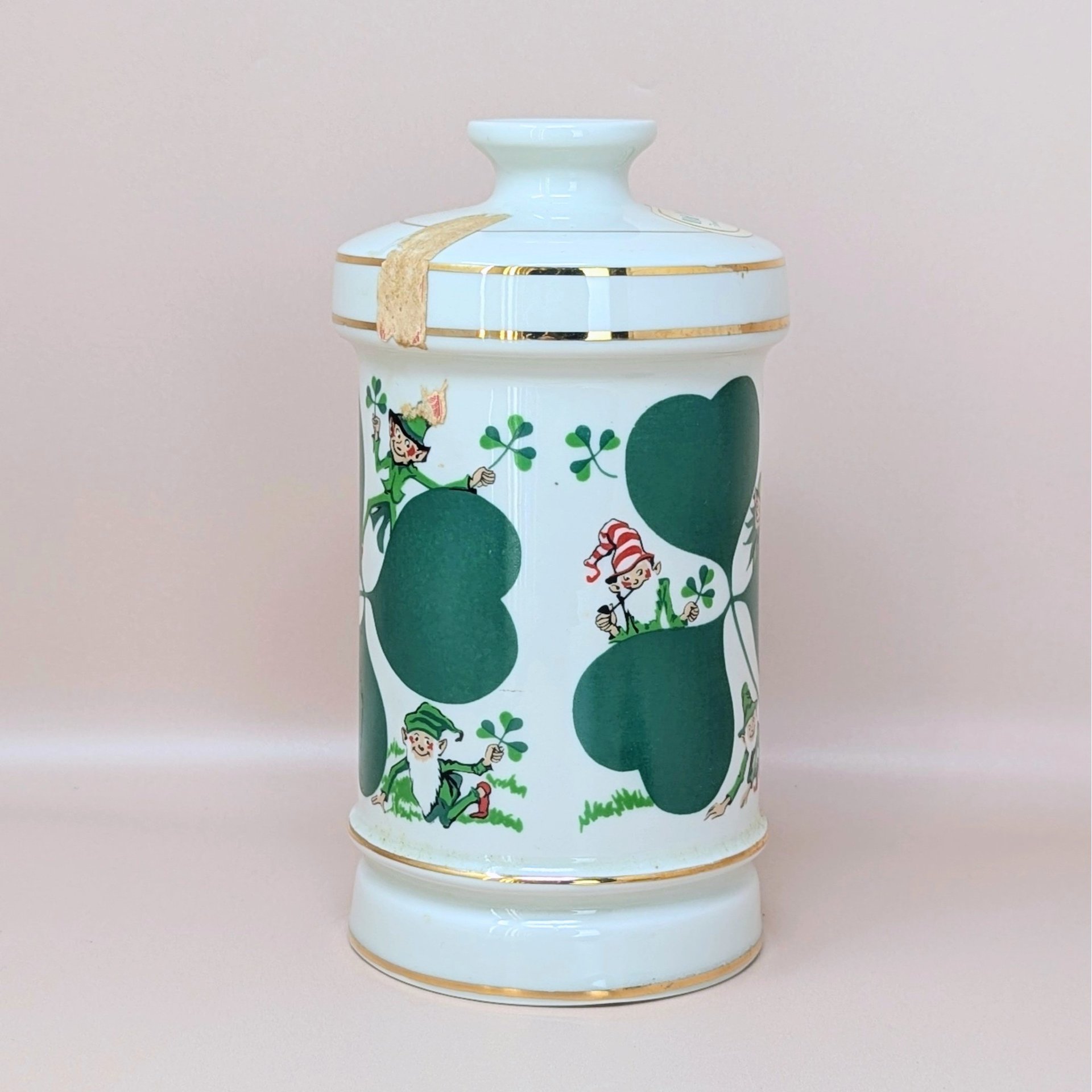 Old Commonwealth St. Patrick's Day Empty Porcelain Decanter