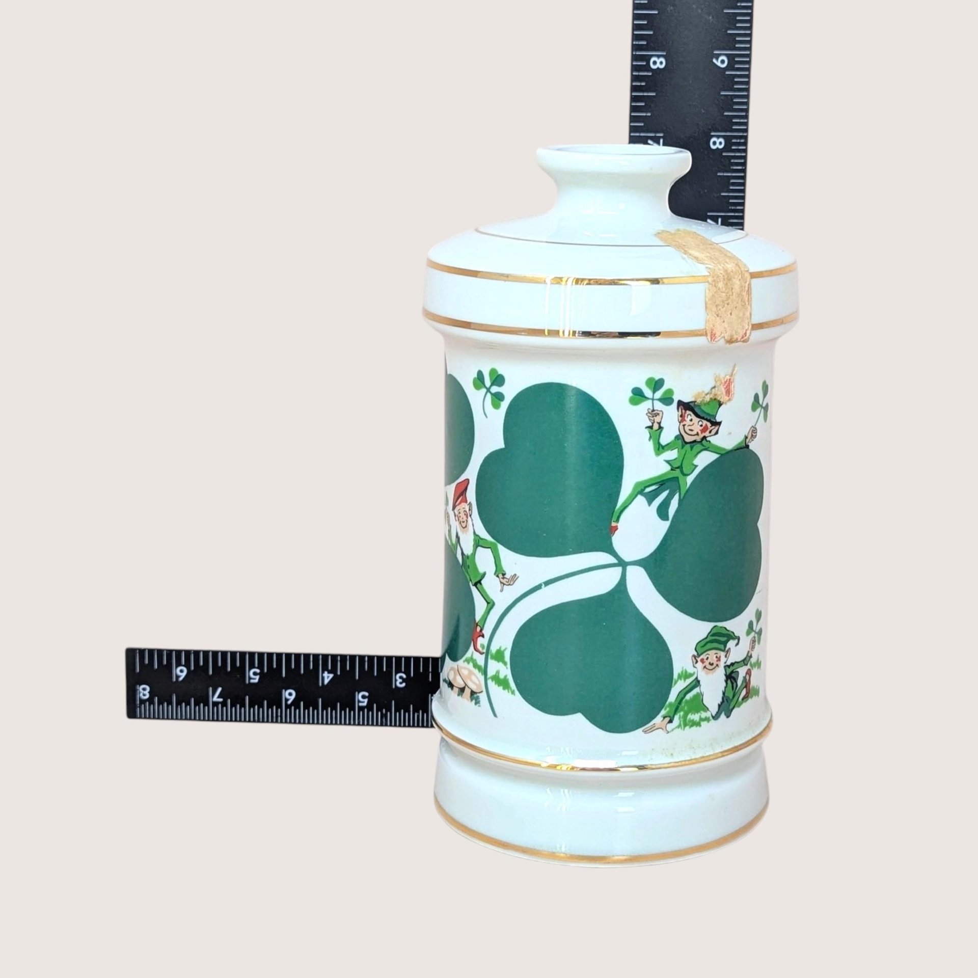 Old Commonwealth St. Patrick's Day Empty Porcelain Decanter