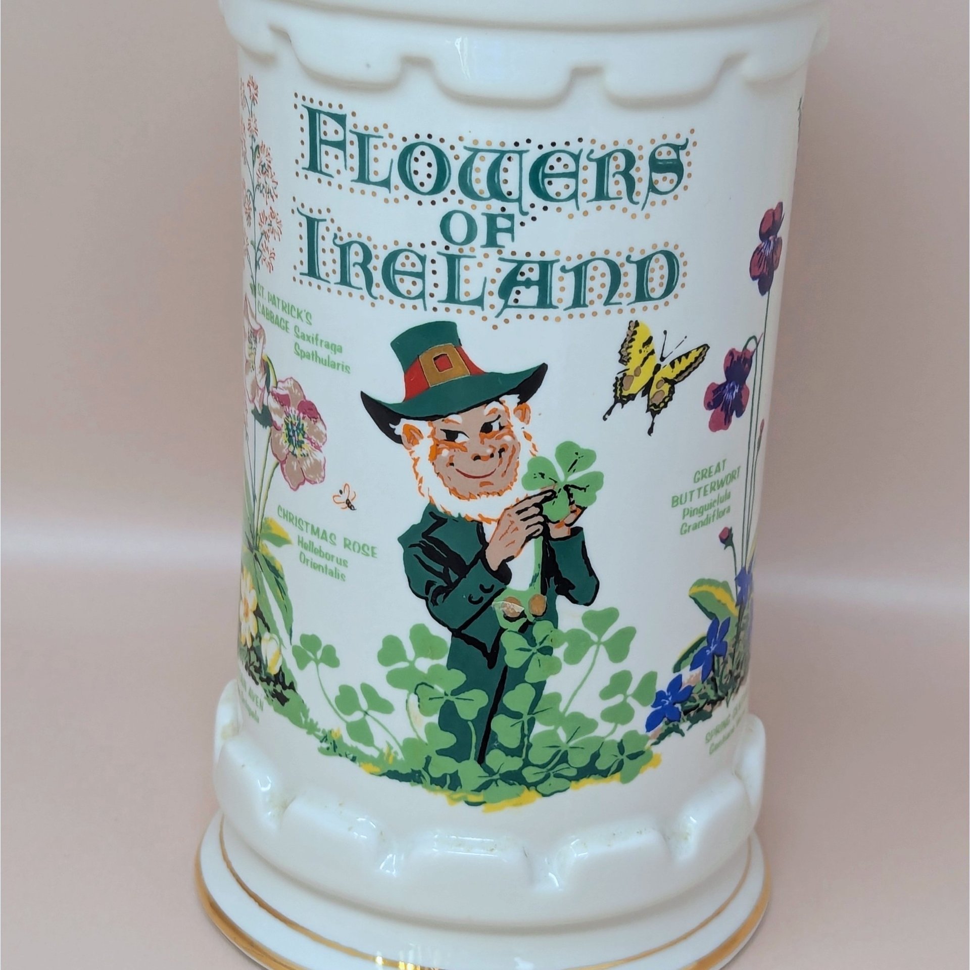 1983 Old Commonwealth Porcelain Decanter – Flowers of Ireland 