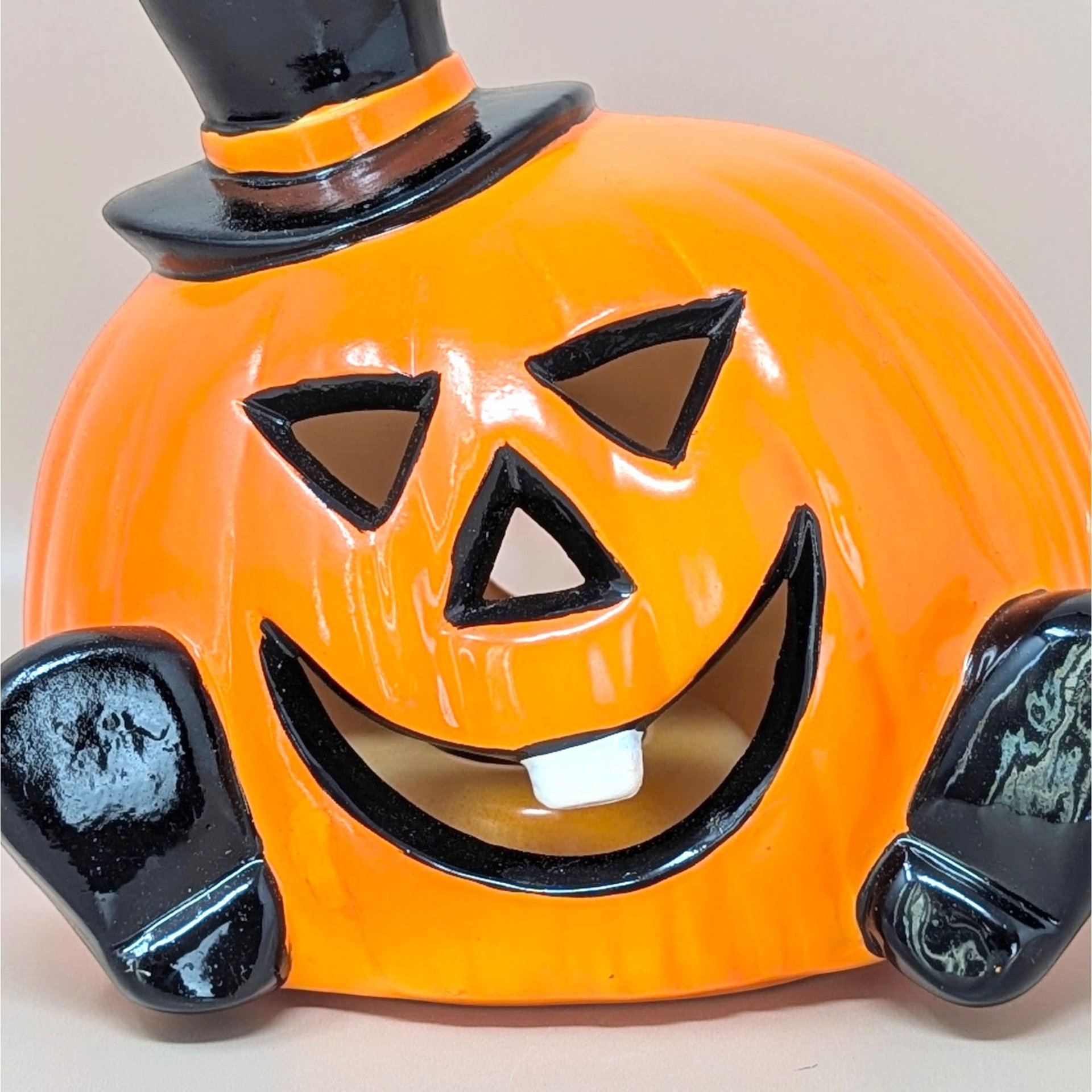 1990s PR Halloween Pumpkin Ceramic Light