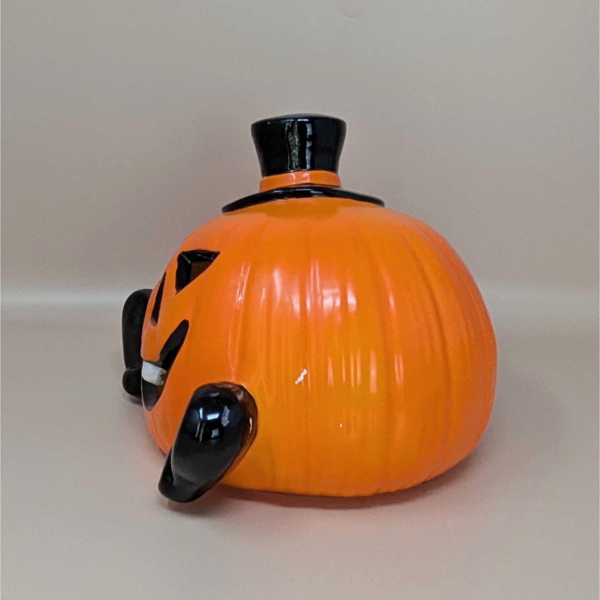 1990s PR Halloween Pumpkin Ceramic Light – Jack O Lantern Spooky Decor