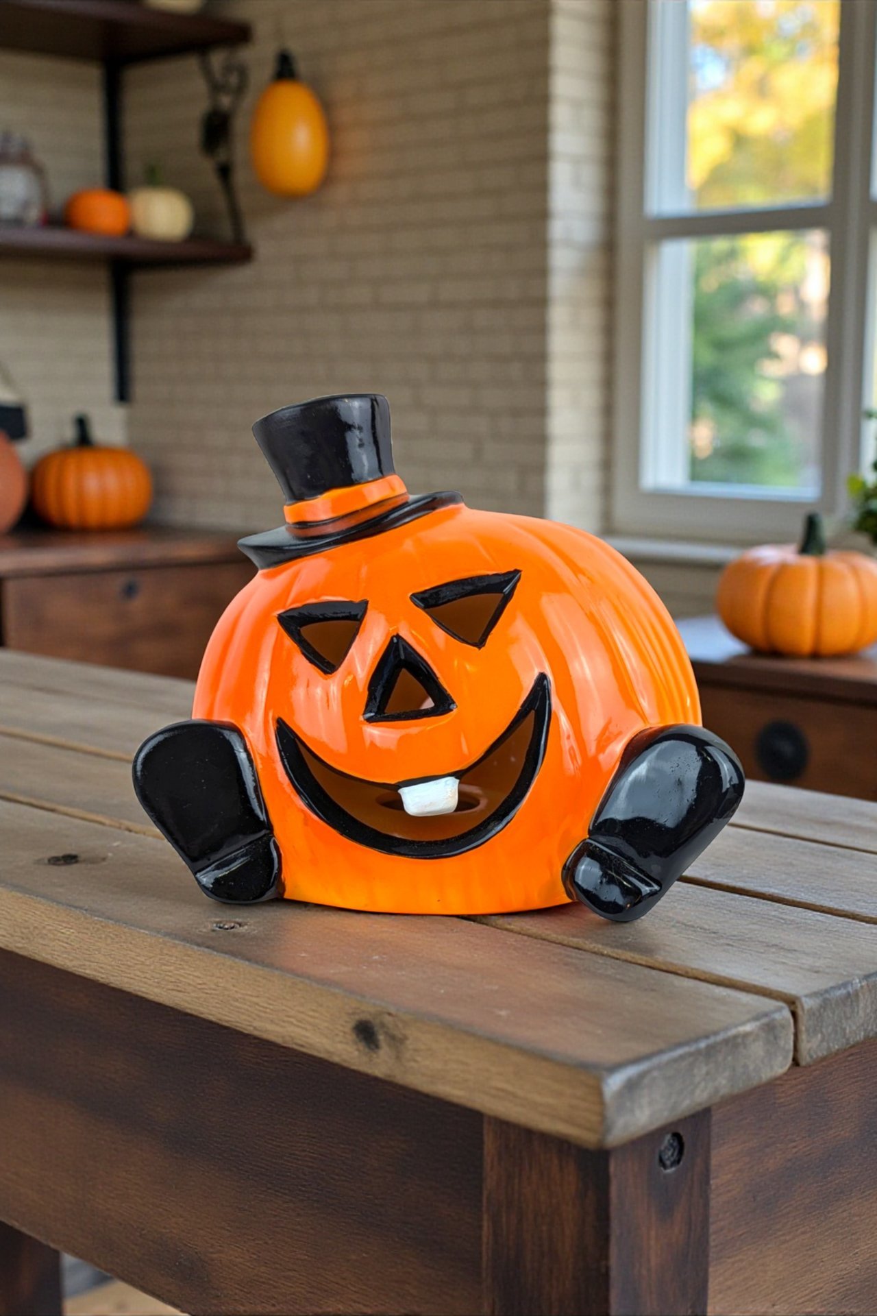 Vintage PR Halloween Jack O Lantern Light