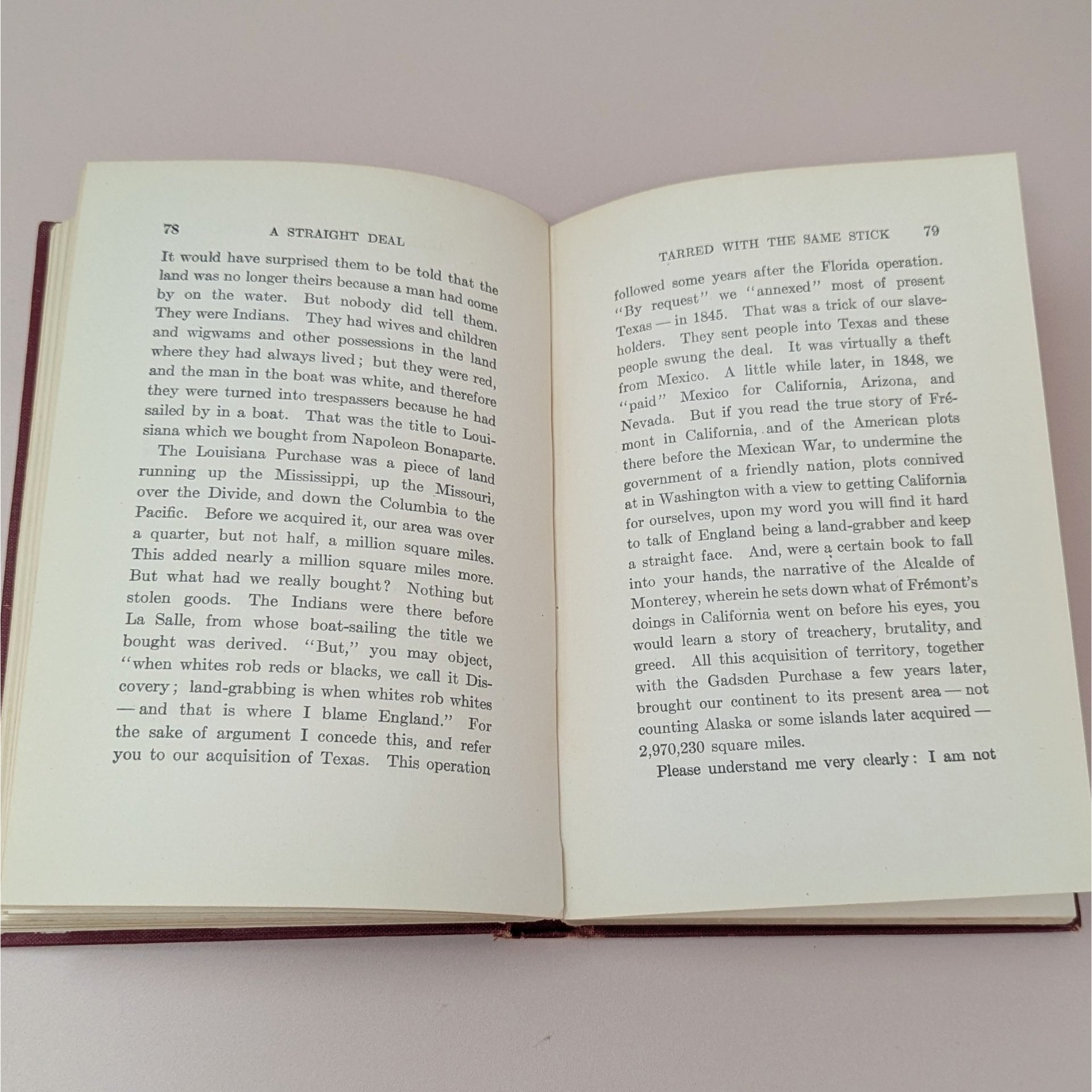 Owen Wister: A Straight Deal Hardcover Book – First Edition Macmillan Printing