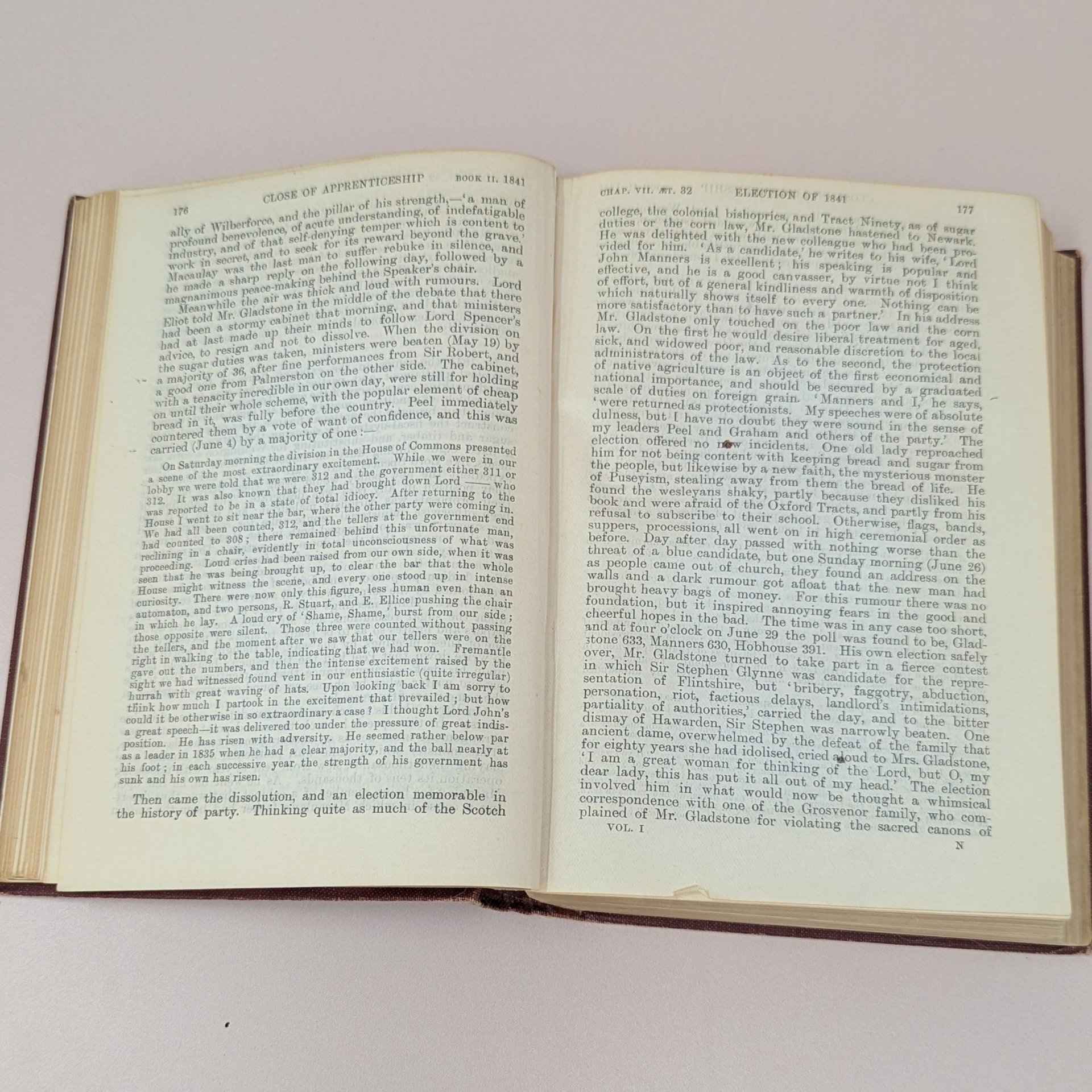 1908 John Morley Hardcover Books – Life of Gladstone Set – Antique Edwardian Biography