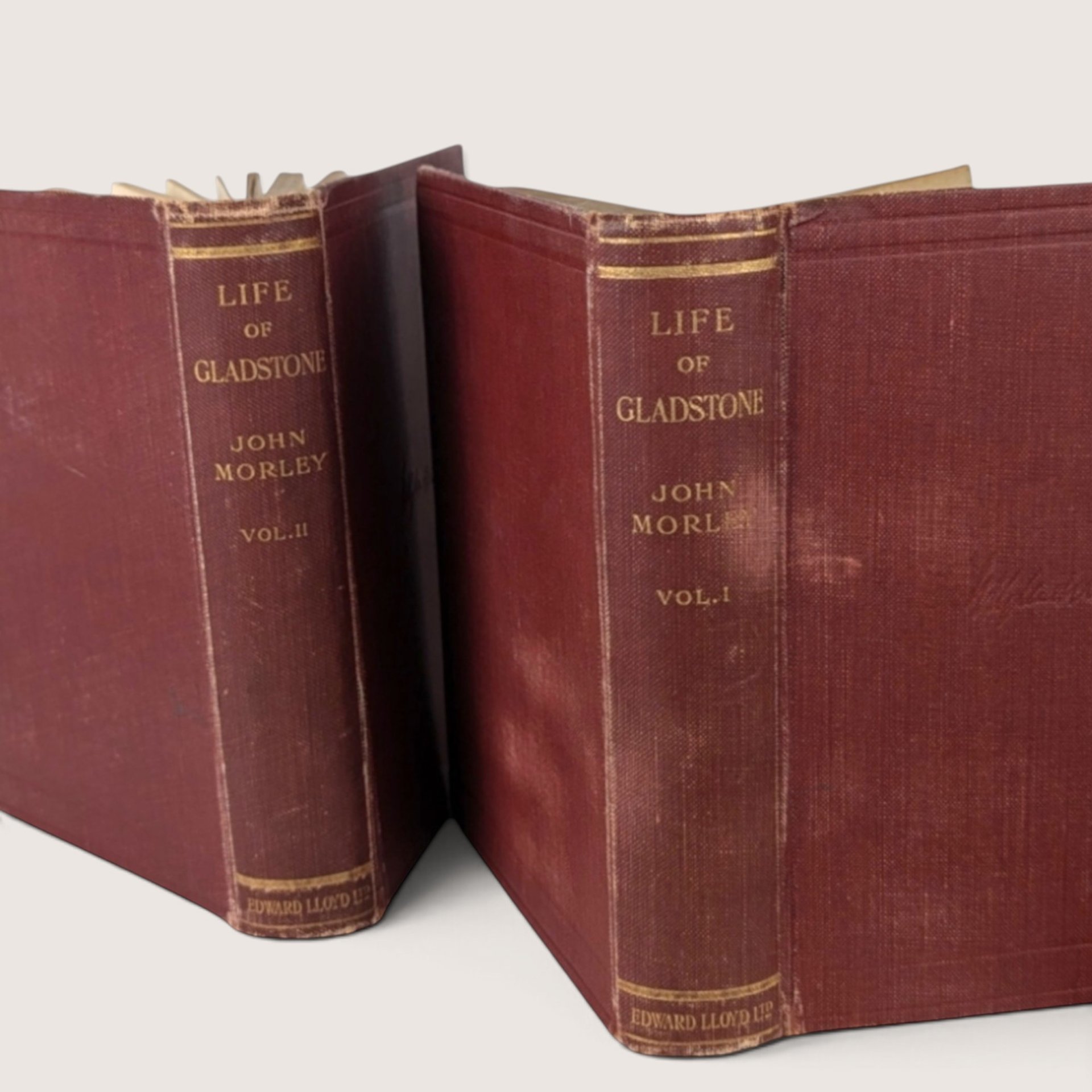 1908 Life of Gladstone John Morley Antique Biography 2-Volume Set