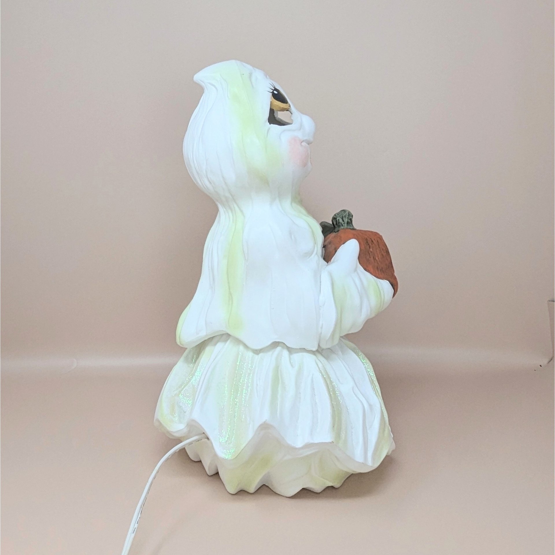 1970s Holland Mold Iridescent Ceramic Ghost Light