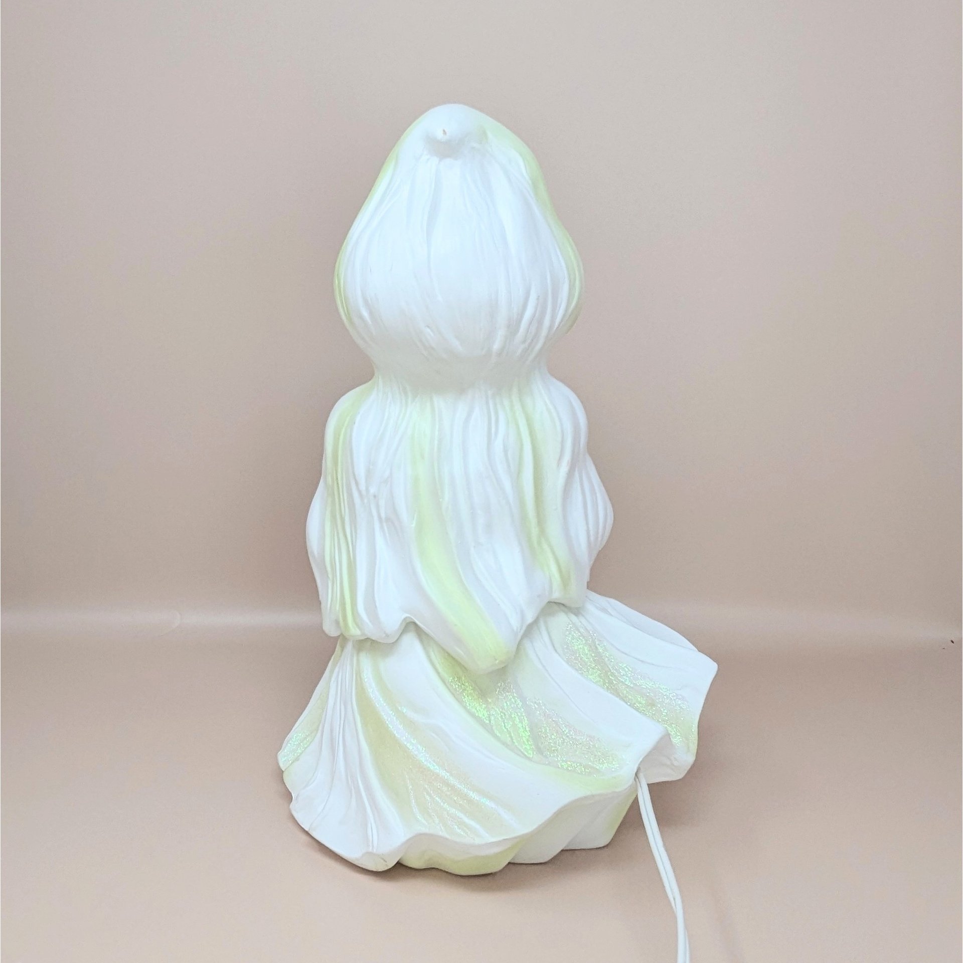 1970s Holland Mold Iridescent Ceramic Ghost Light