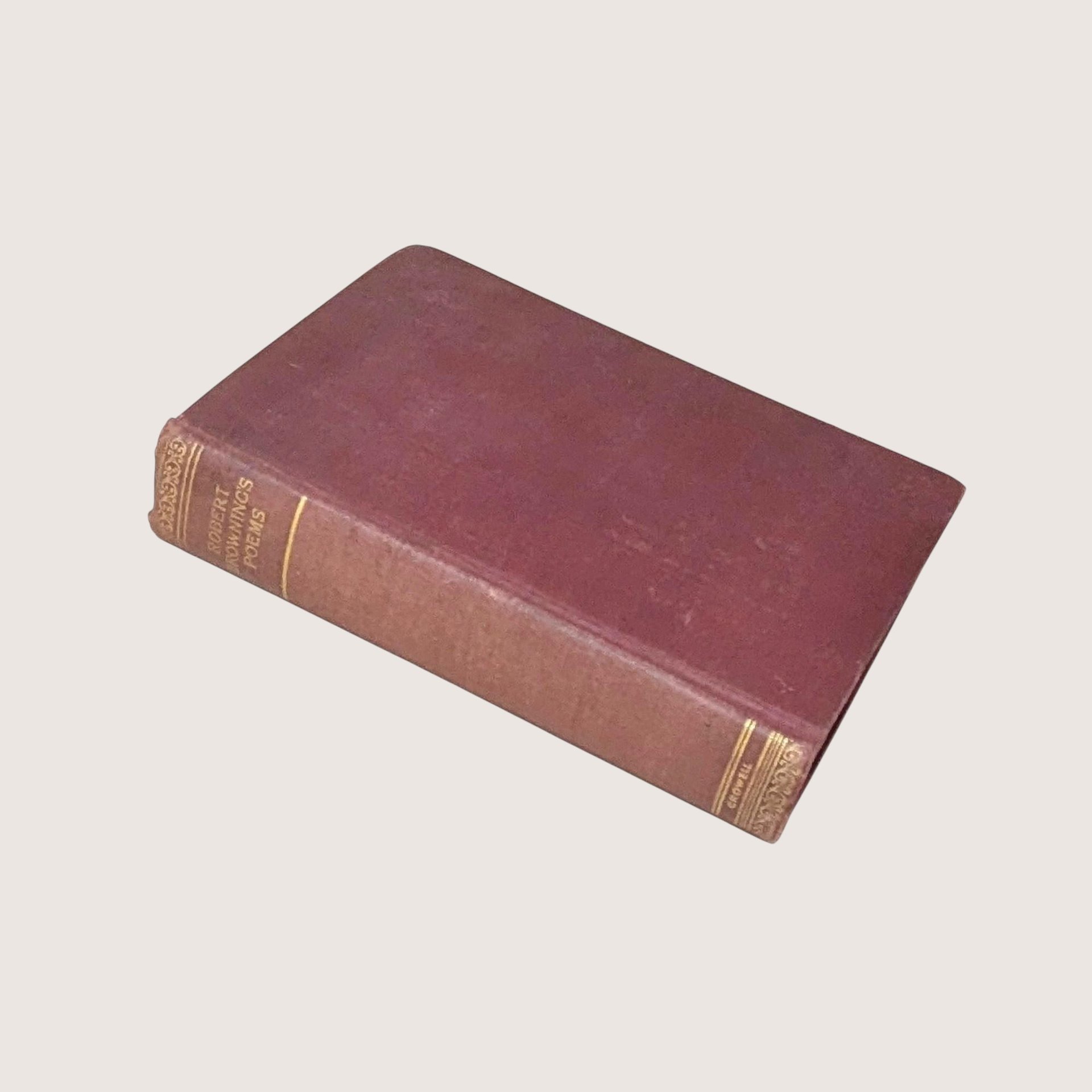 Antique Robert Brownings Poems Hardcover Book