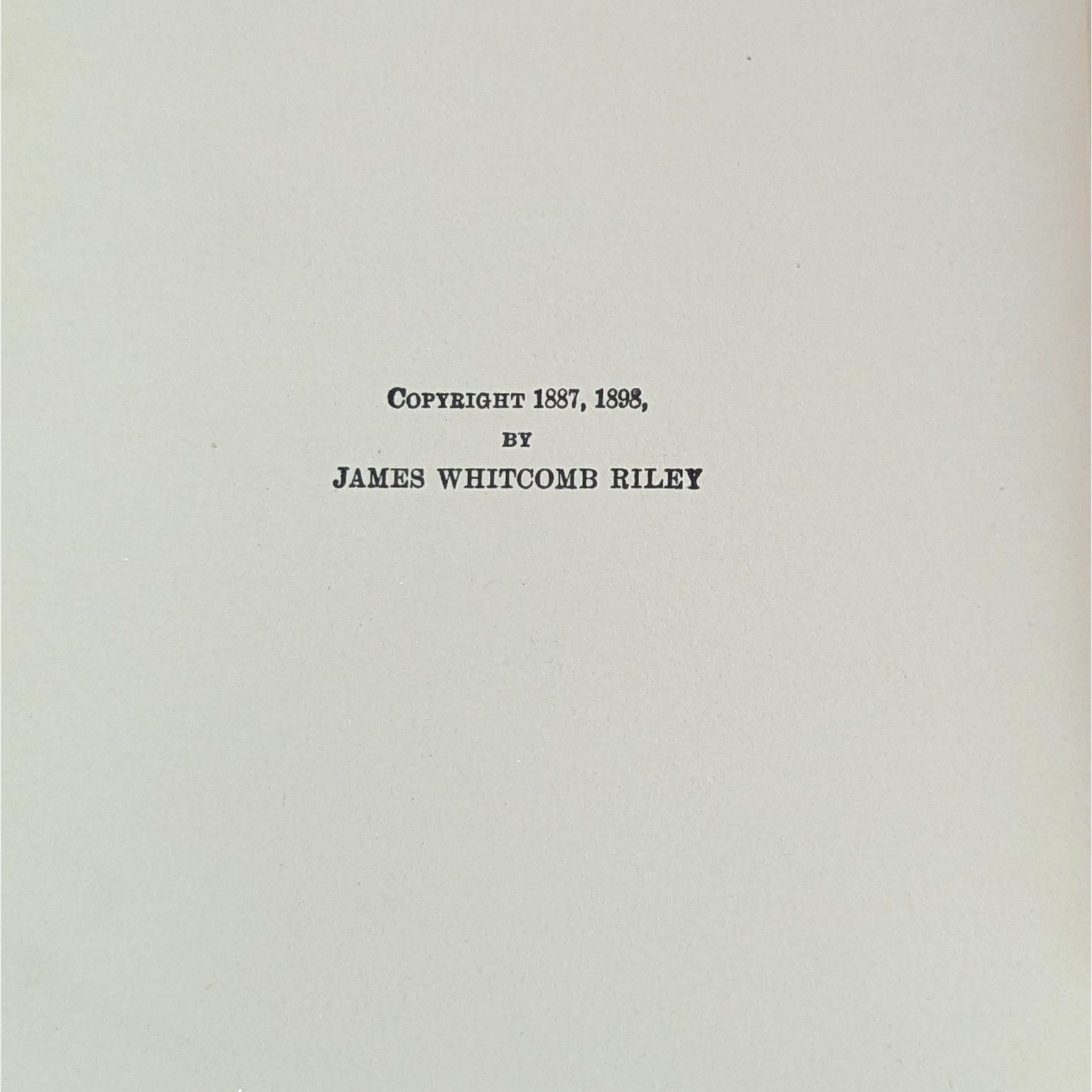 Afterwhiles Hardcover Book – James Whitcomb Riley Poetry