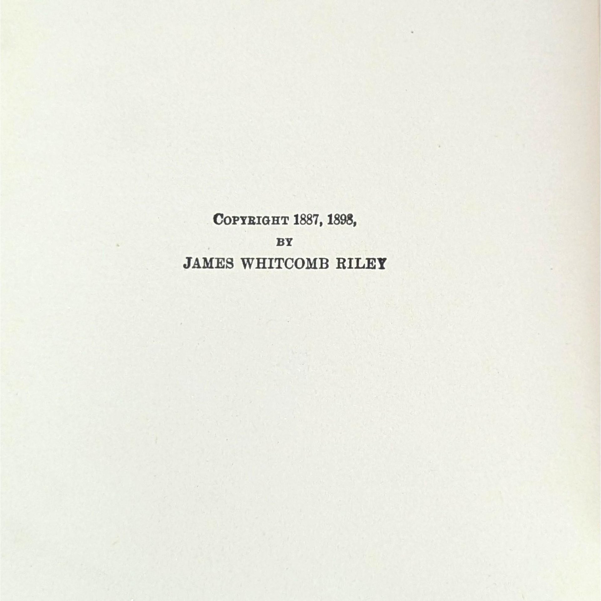Afterwhiles James Whitcomb Riley Antique Poetry Hardcover Book