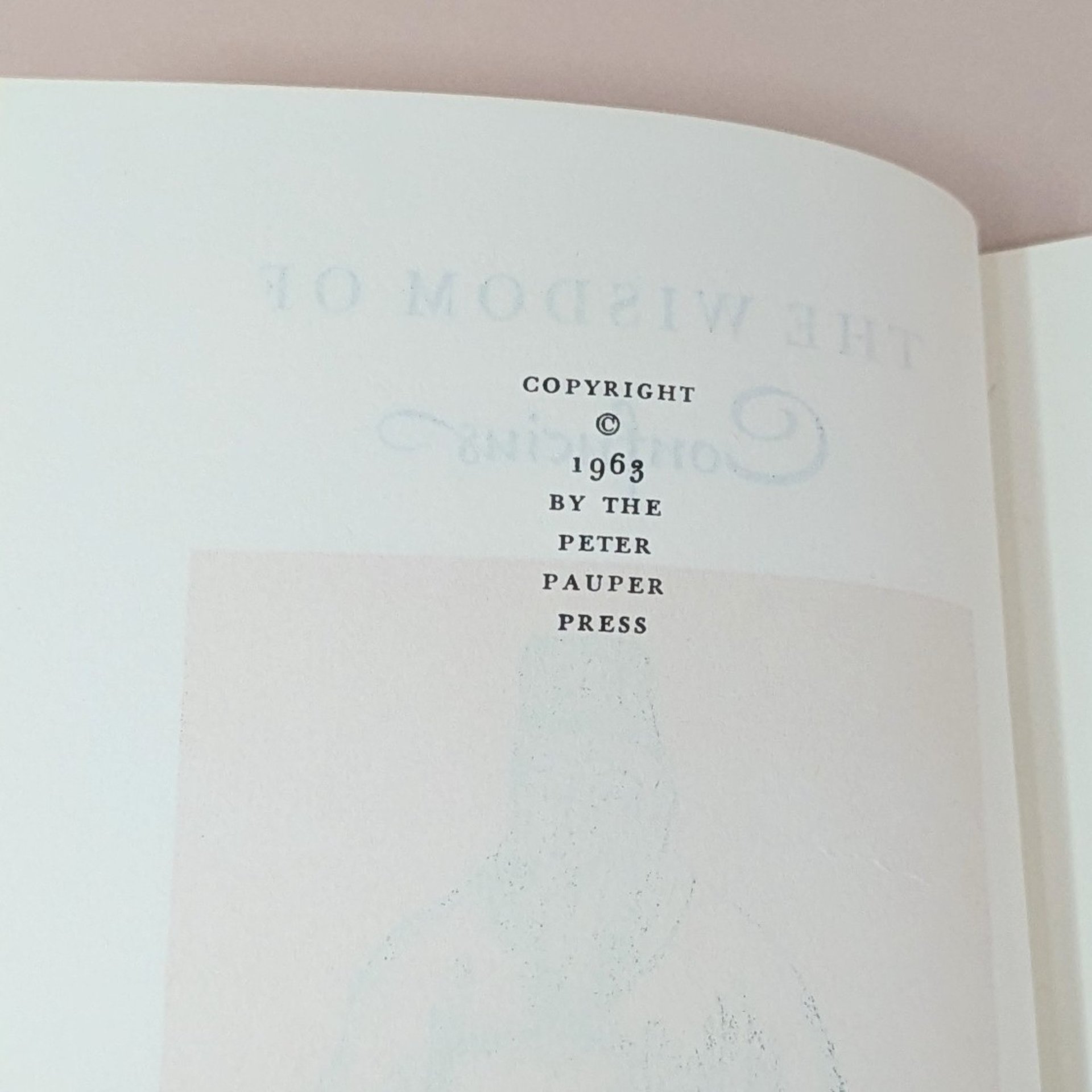 1963 The Wisdom of Confucius Hardcover – Peter Pauper Press – Mid-Century Philosophy Gift