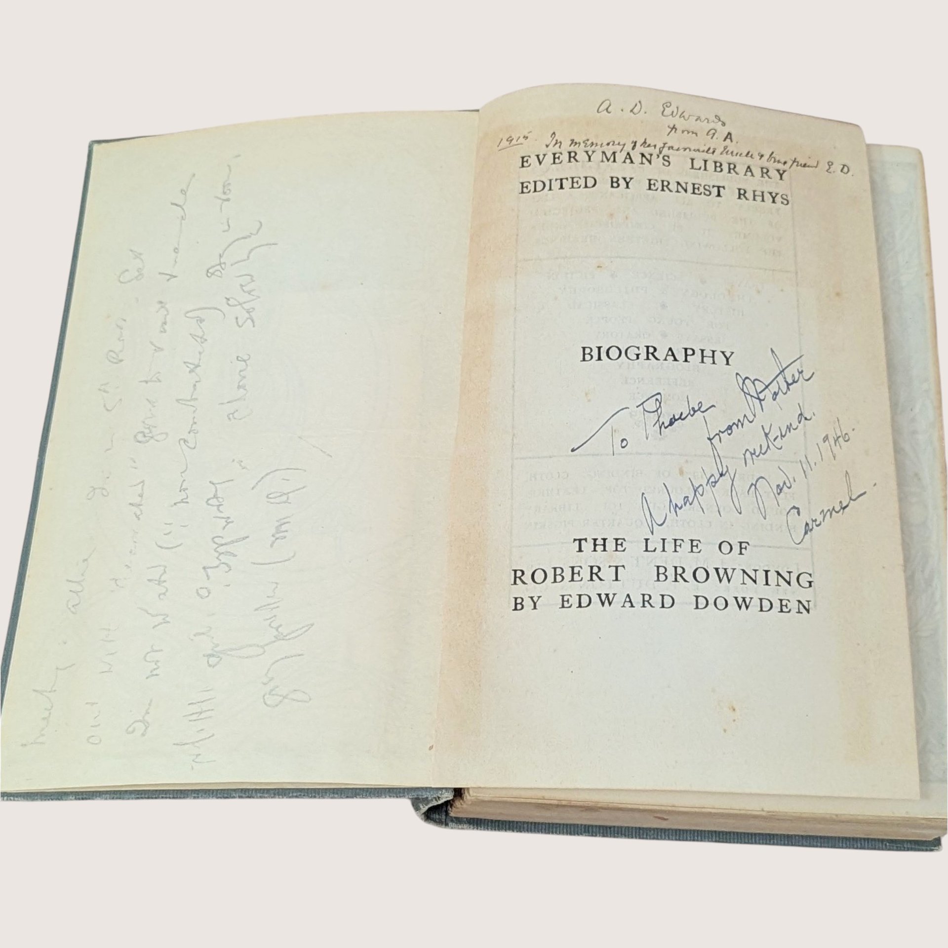 1904 The Life of Robert Browning  Edward Dowden Hardcover Book